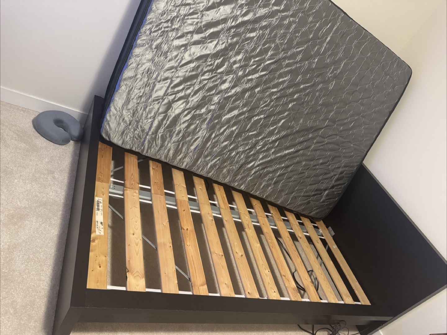 Bed frame with mattress