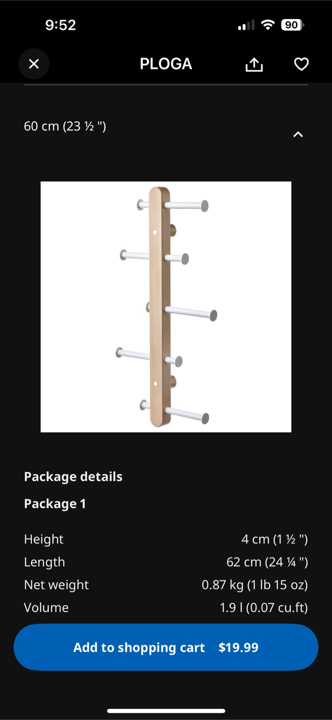 PLOGA Wall-Mounted Coat Rack
