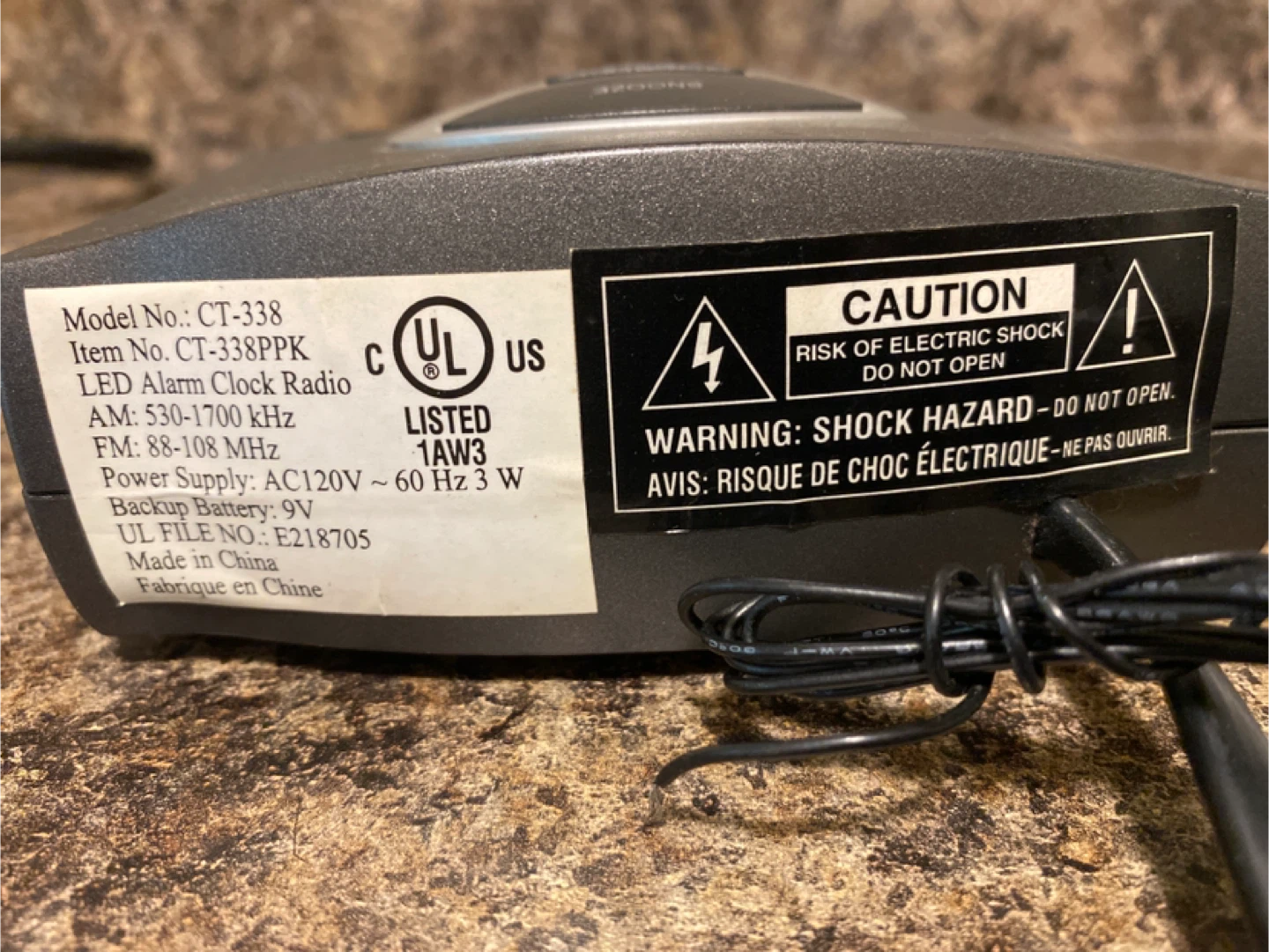 CT-338PPK LED Alarm Clock Radio - photo 3