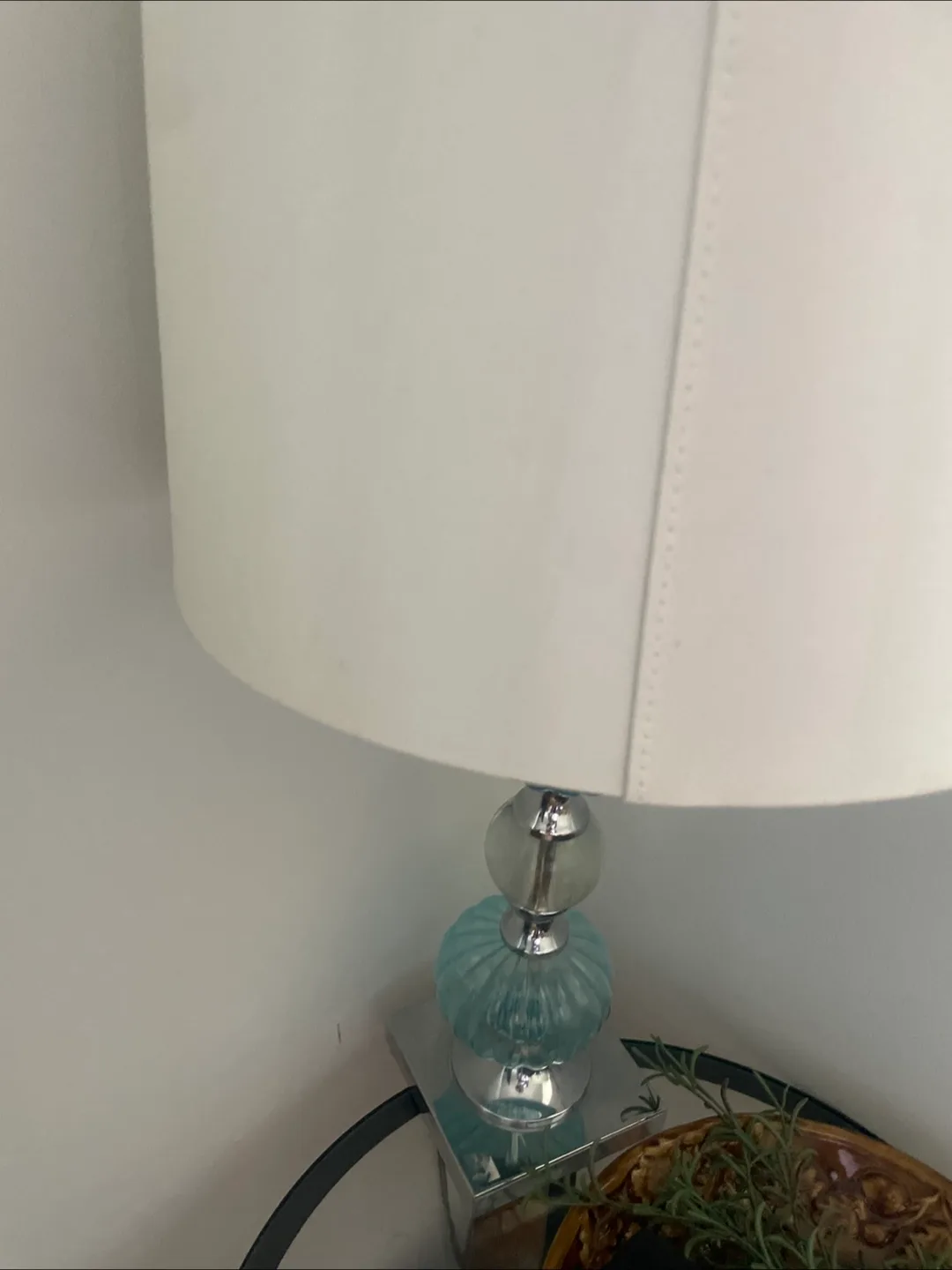 Table Lamp - Aqua Glass Base thumbnail