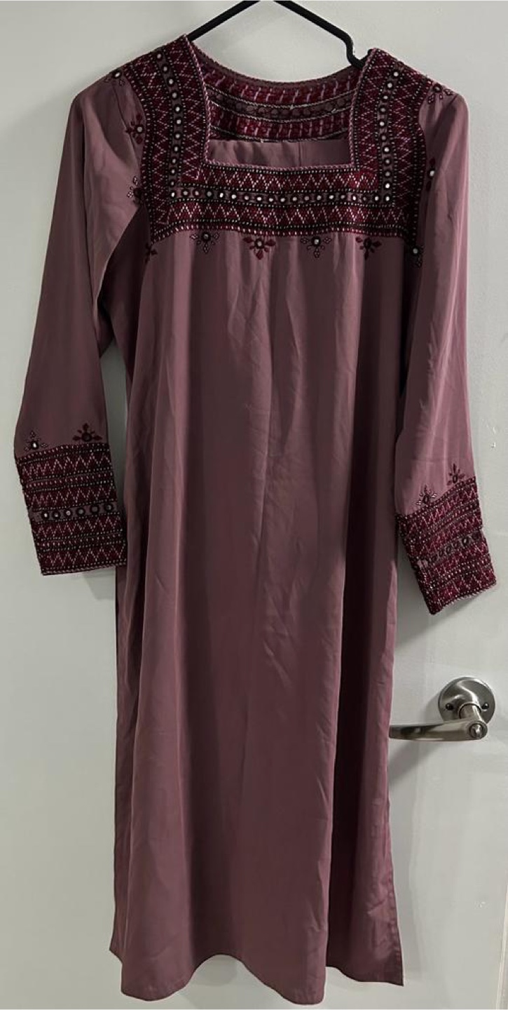 Mauve Embroidered Dress