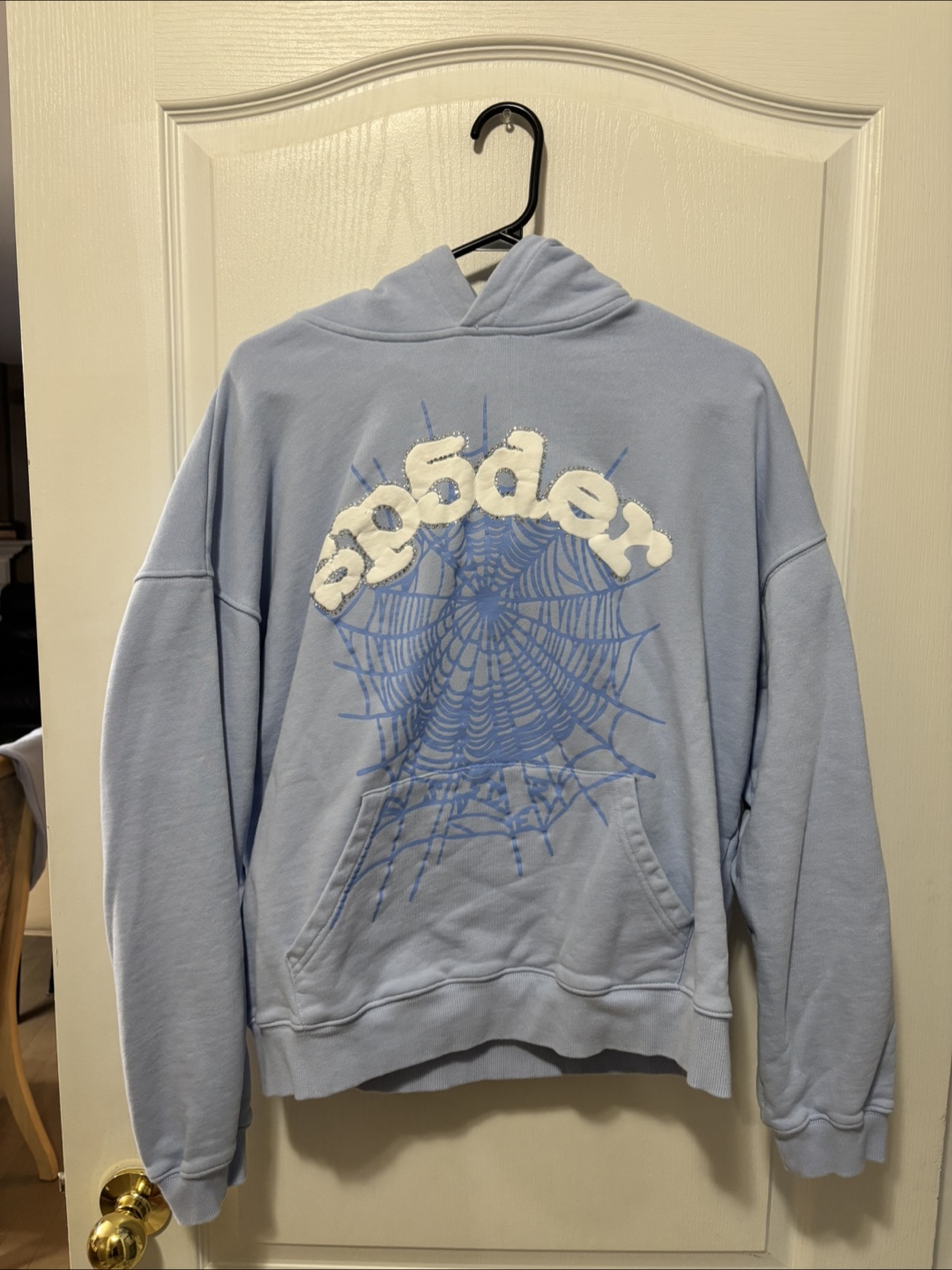Sp5der Hoodie & Sweatpants Set - Size XL - Blue