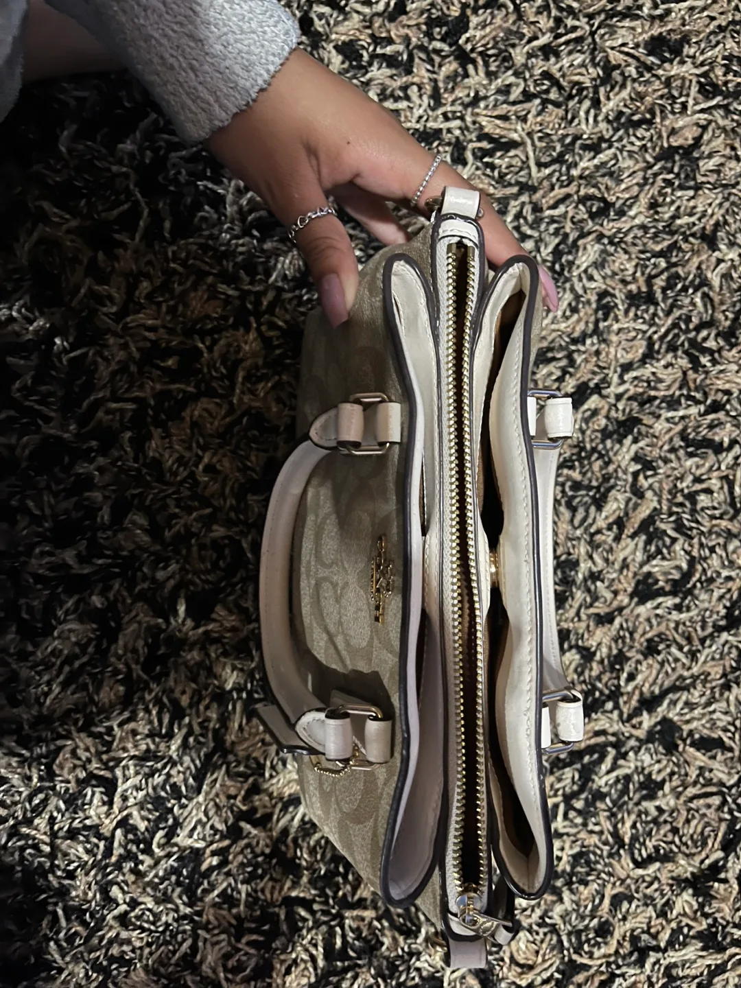 Coach Dome Satchel Signature Canvas Bag image indicator(2)