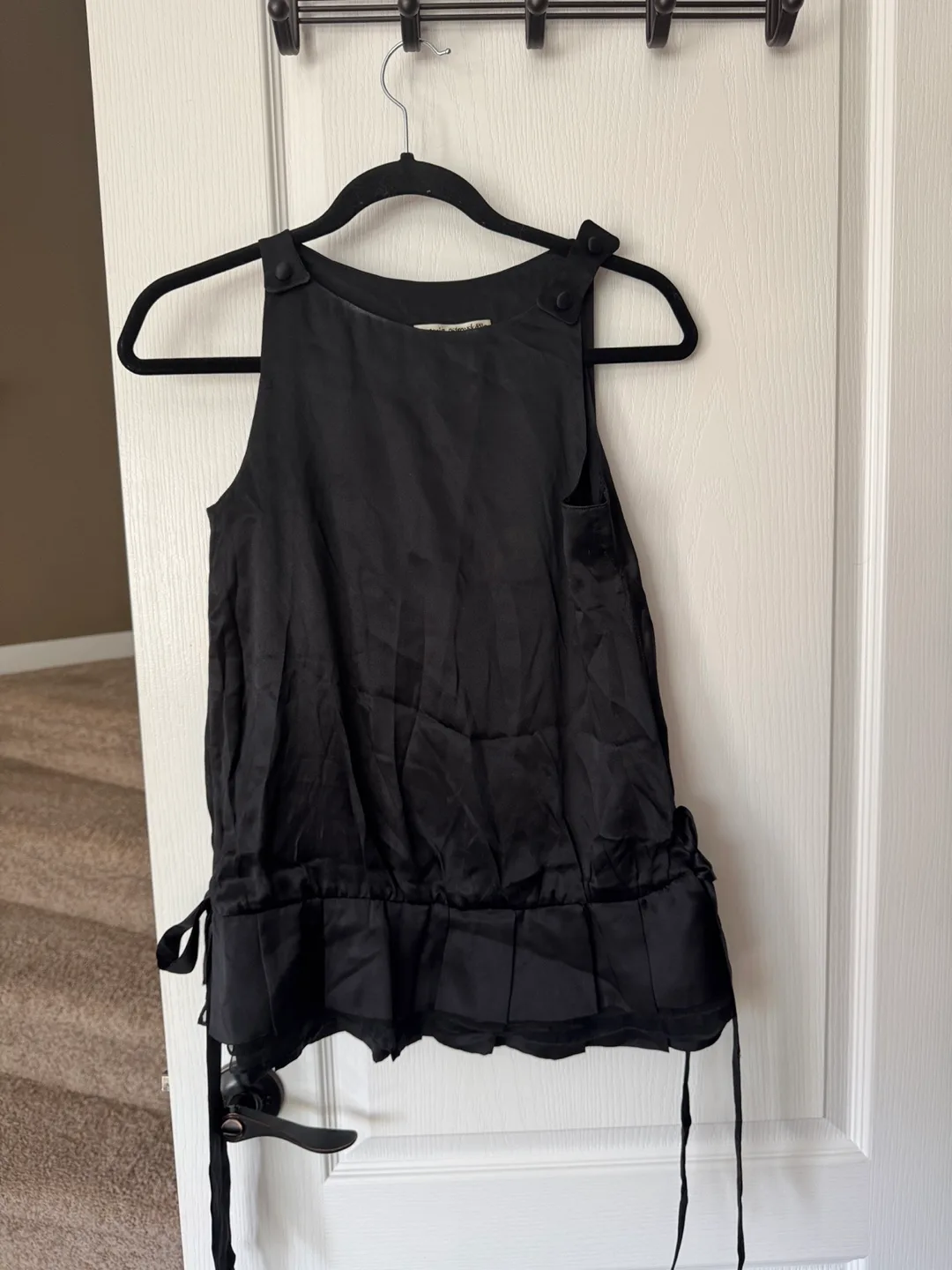 Black 100% Silk Women’s Top size S thumbnail
