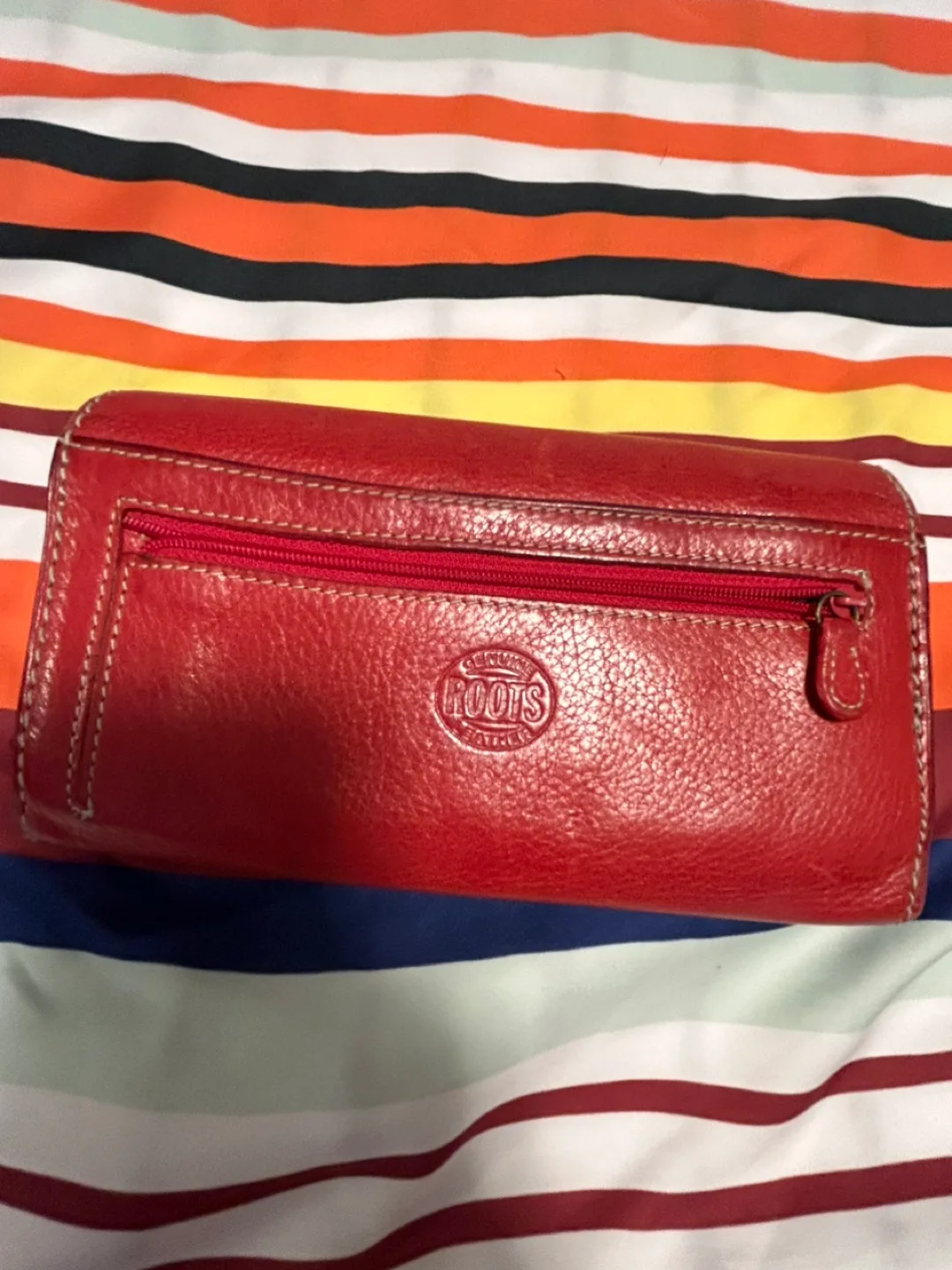 Roots Red Leather Wallet thumbnail