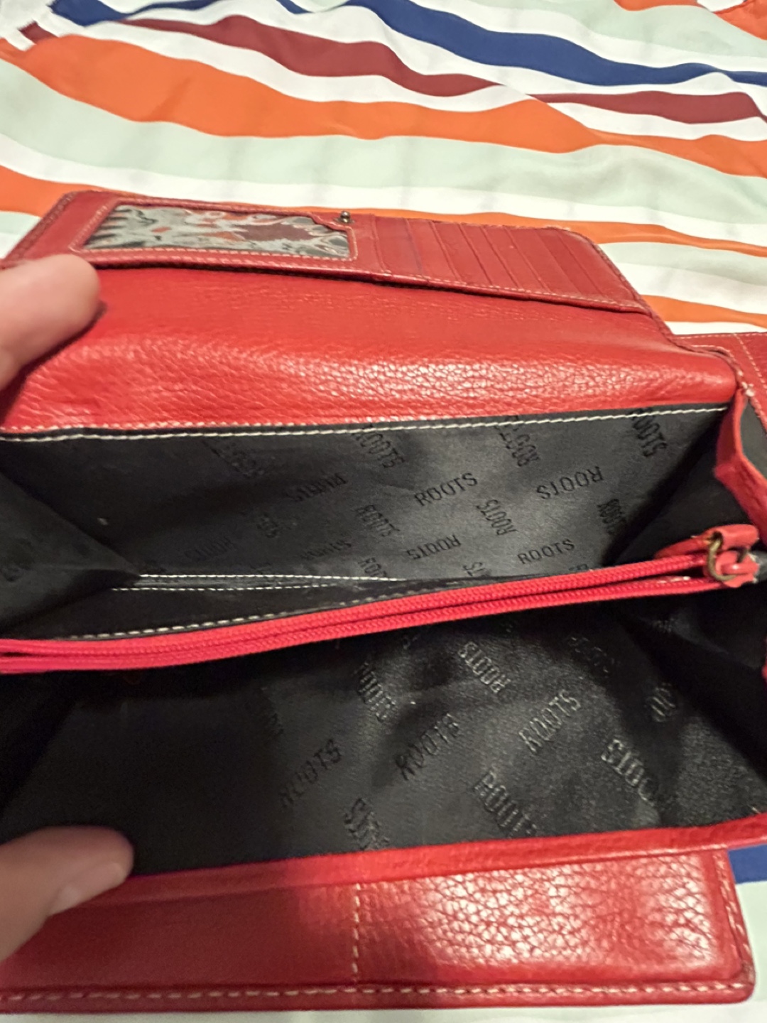 Roots Red Leather Wallet - photo 3