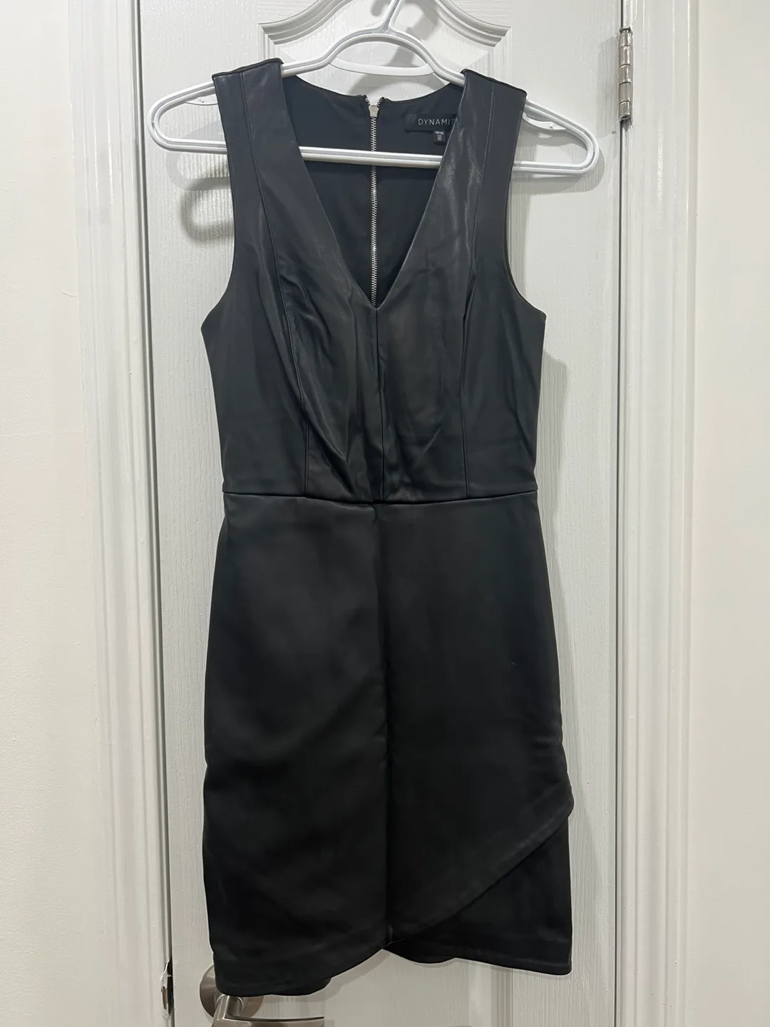Dynamite Black Faux Leather Dress - Size S thumbnail