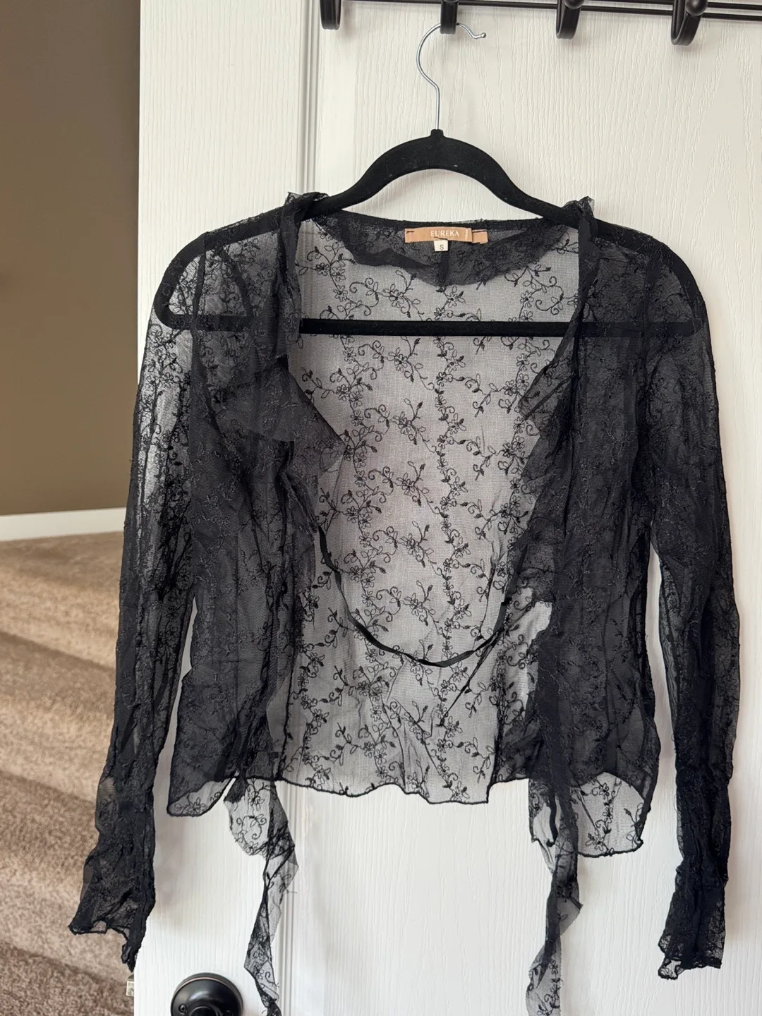Eureka Black Lace Bolero - Size Small thumbnail