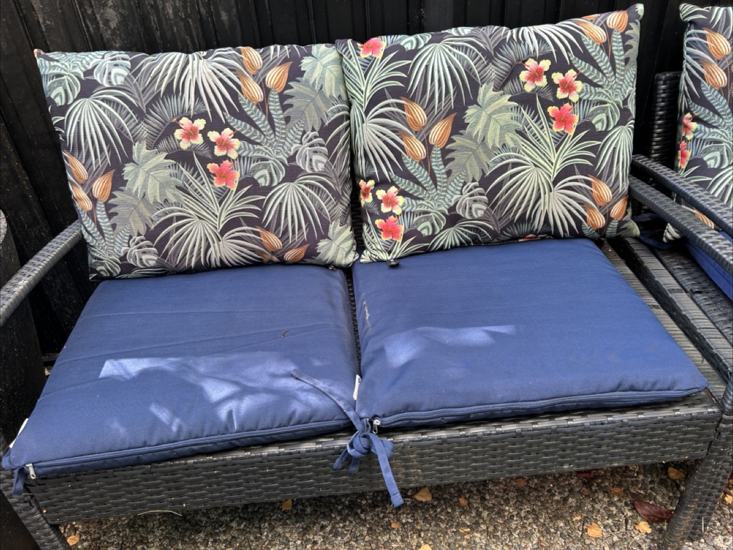 Outdoor Wicker Patio Set with Cushions