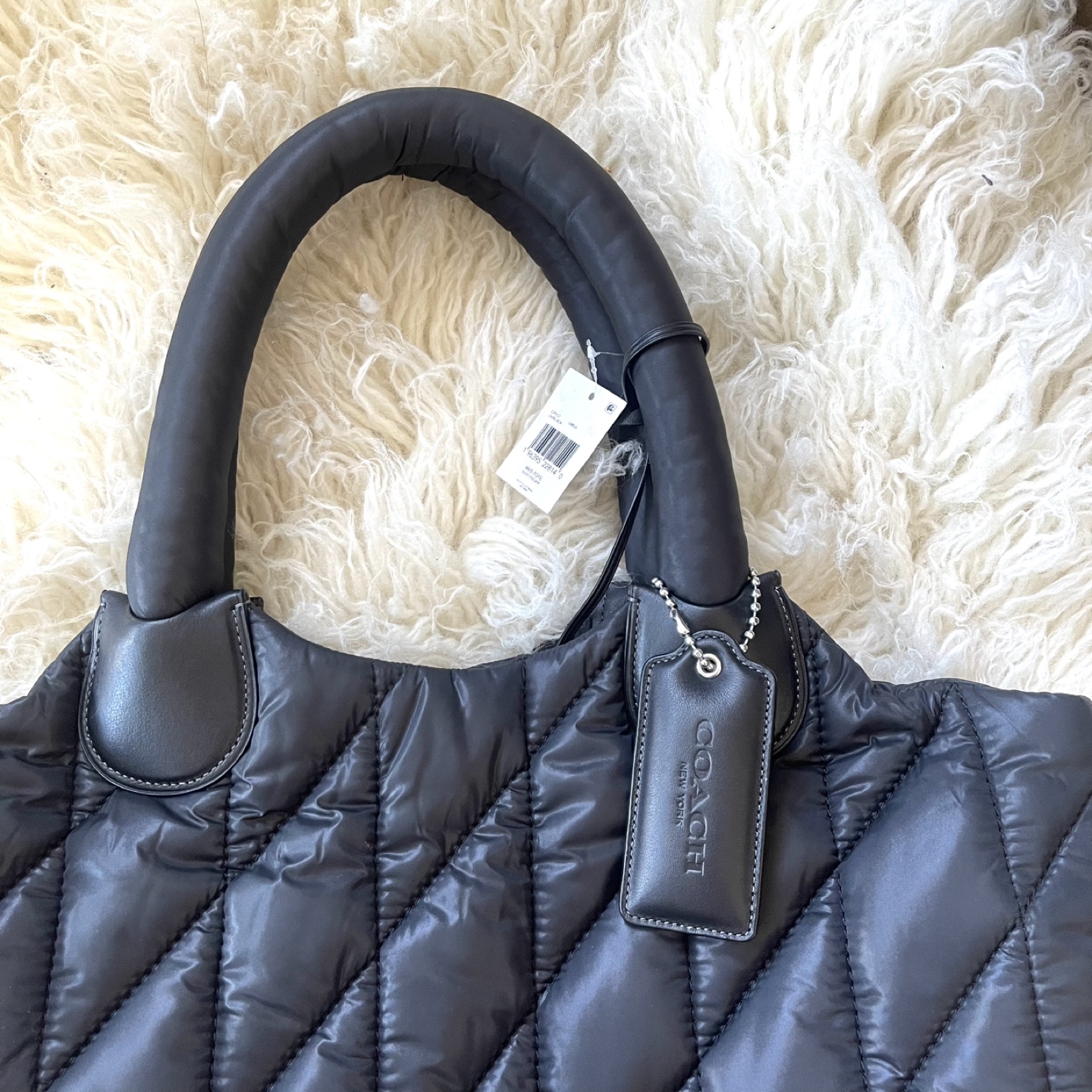 Coach Black Quilted Tote Bag - photo 5
