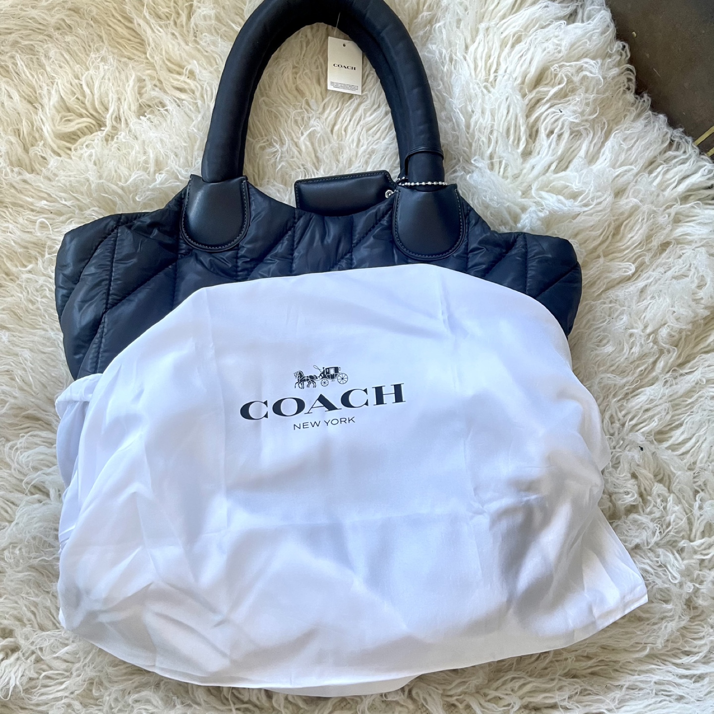 Coach Black Quilted Tote Bag - photo 3