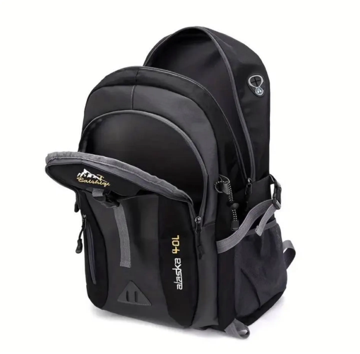 10.57gal Black Oxford Backpack for Hiking, Travel image indicator(4)