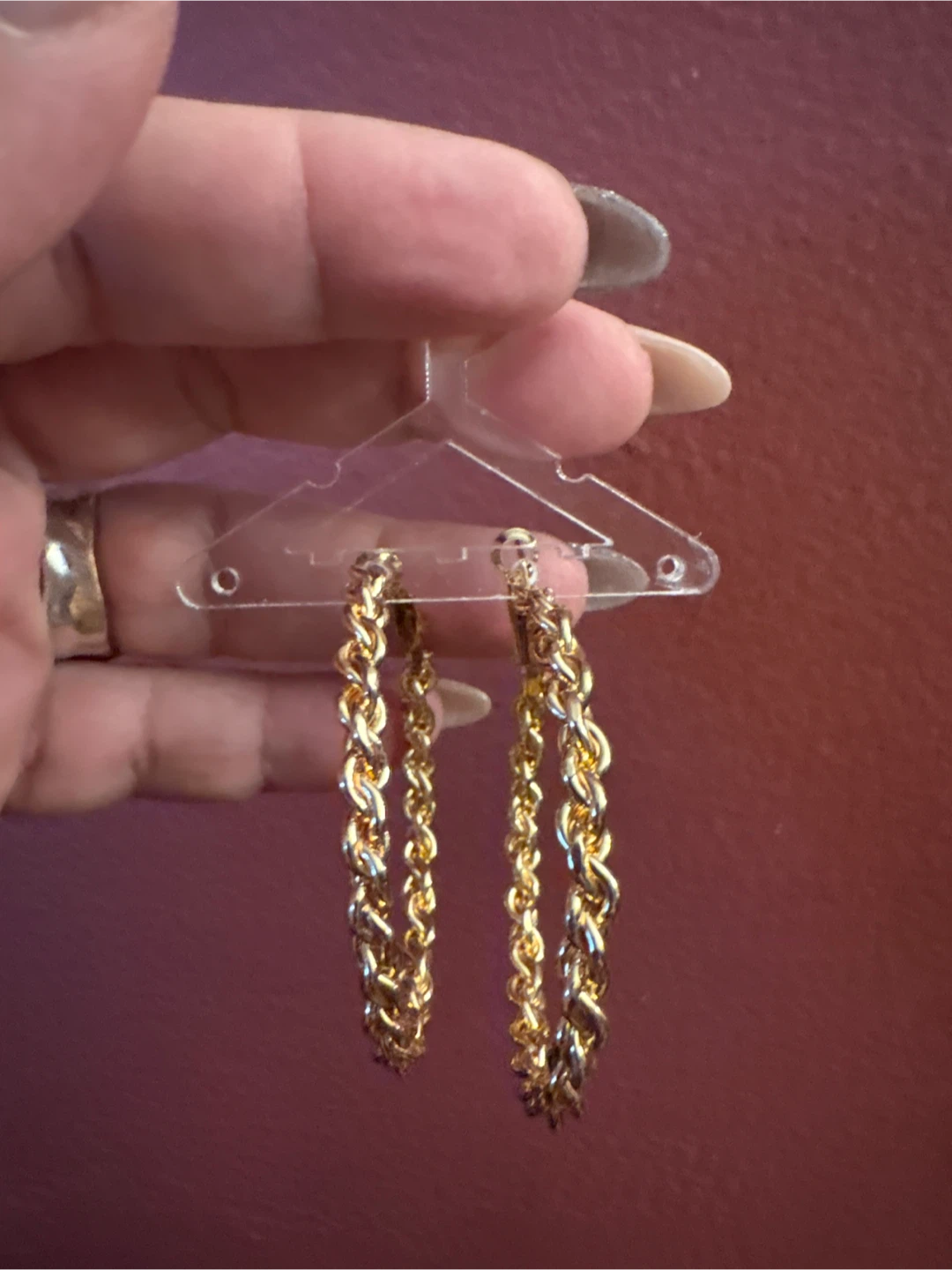 Gold Tone Hoop Earrings