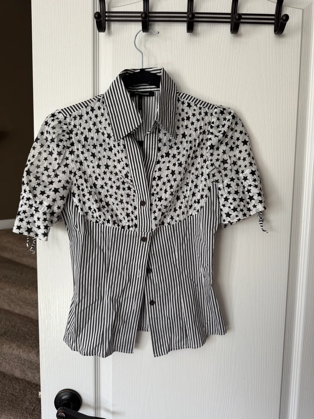 Roccobarocco Star & Stripe Blouse - Size Small thumbnail