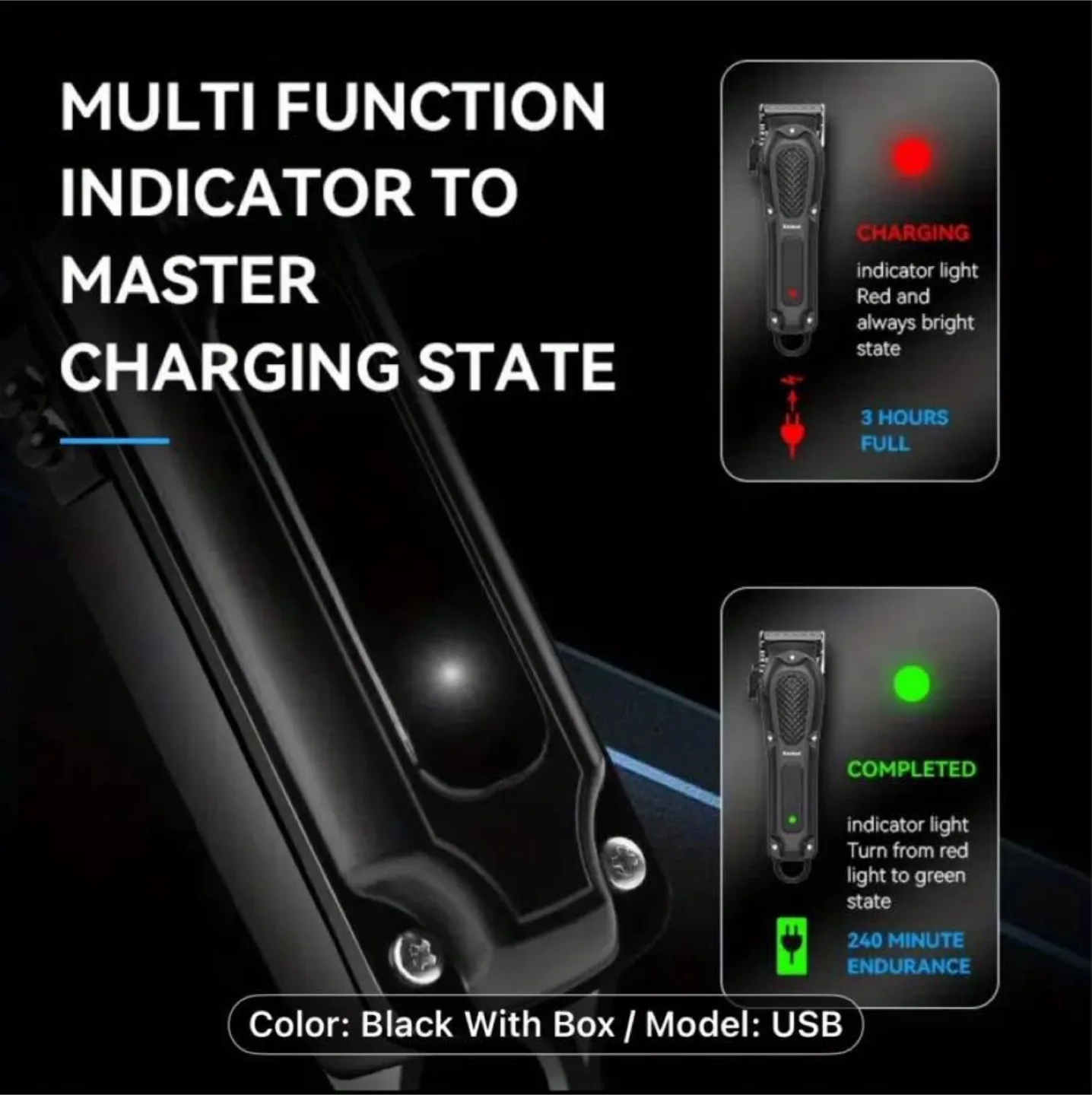 Kemei Professional Hair Clippers image indicator(4)