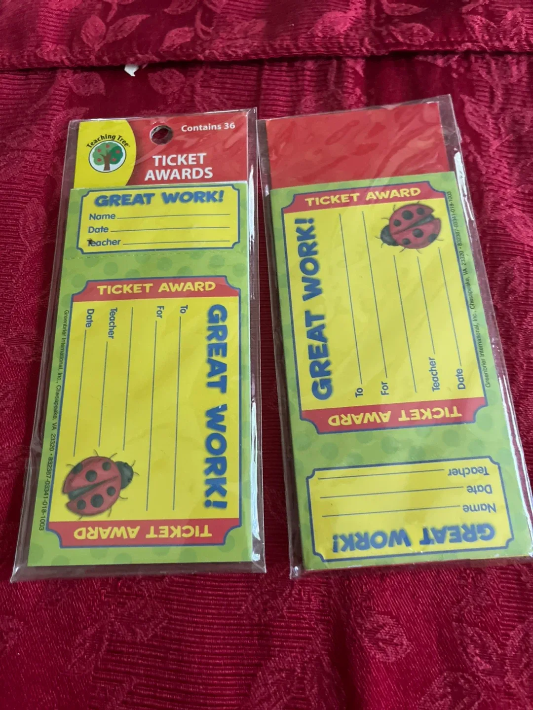 Teaching Tree Ticket Awards - 36 Count