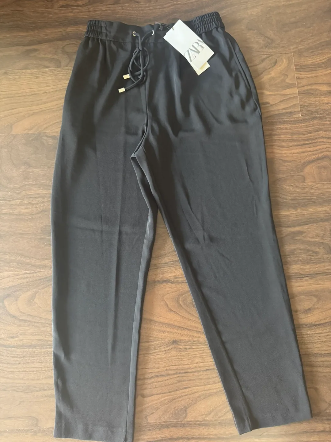 New Zara Black Jogger Pants thumbnail