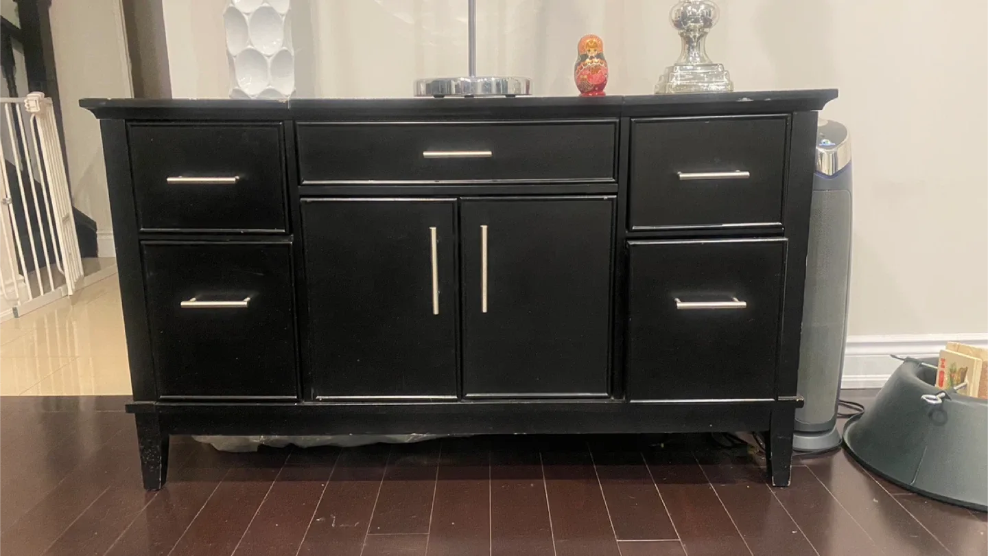 Black Wooden Sideboard Cabinet image indicator(2)