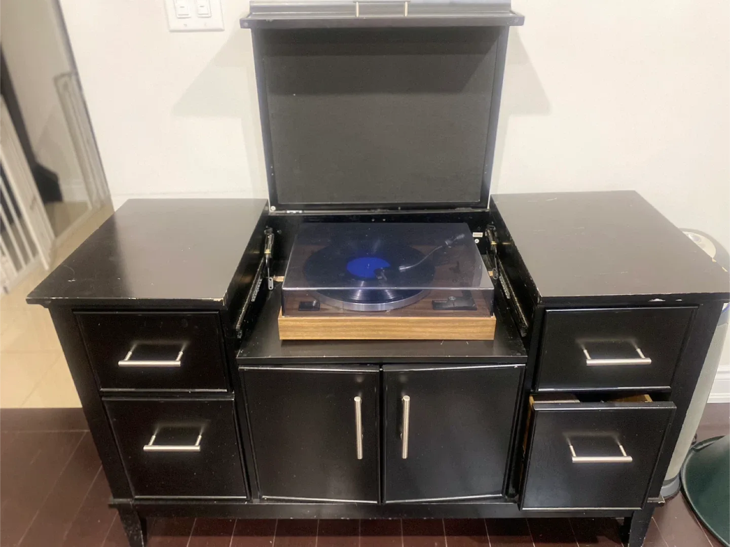 Black Wooden Sideboard Cabinet image indicator(6)