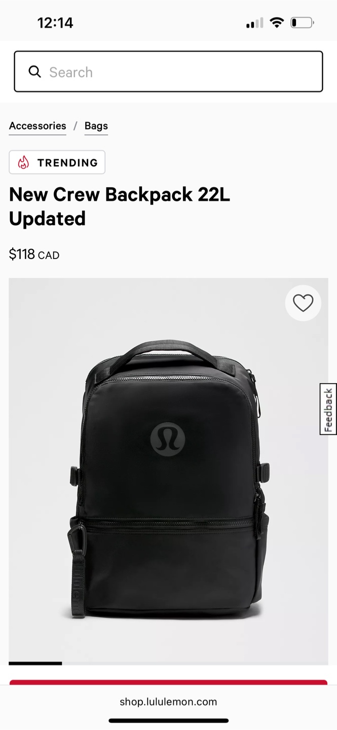 Lululemon New Crew Backpack 22L - Black - photo 2