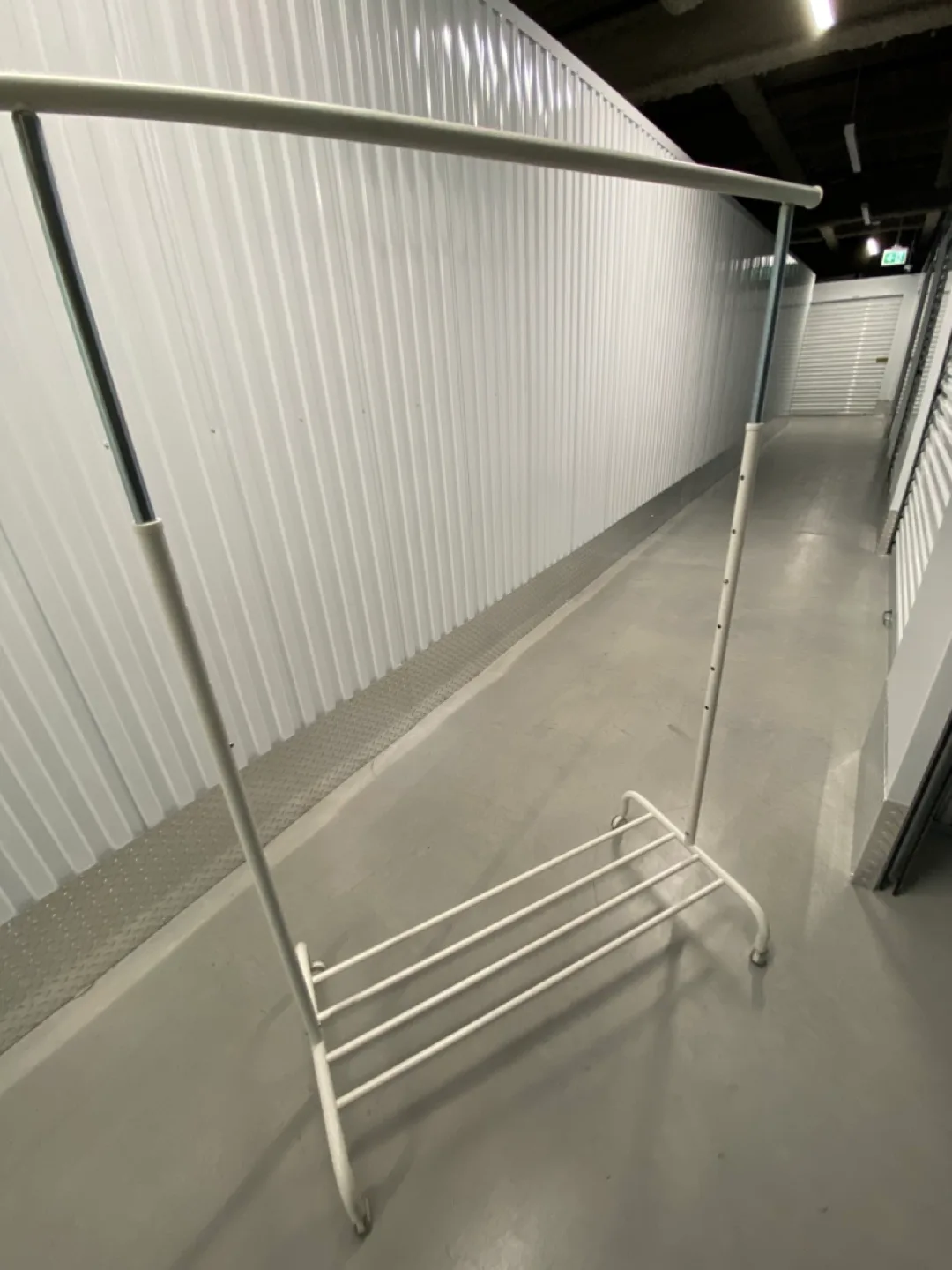 White Clothes Rack on Wheels image indicator(6)