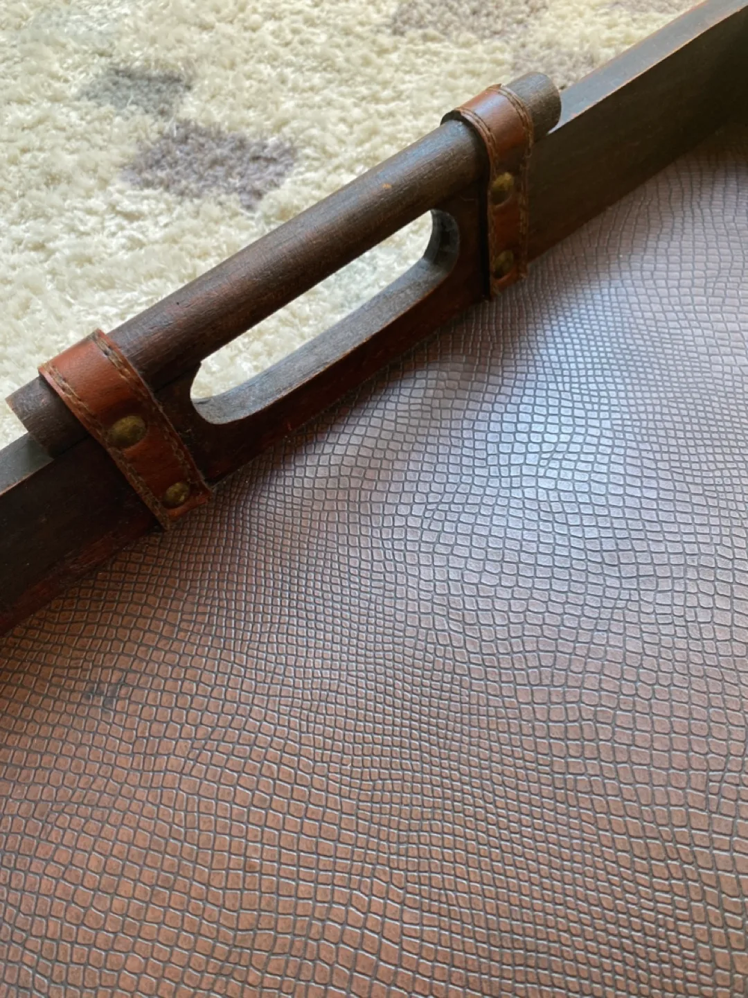 Wooden Serving Tray with Handles image indicator(3)