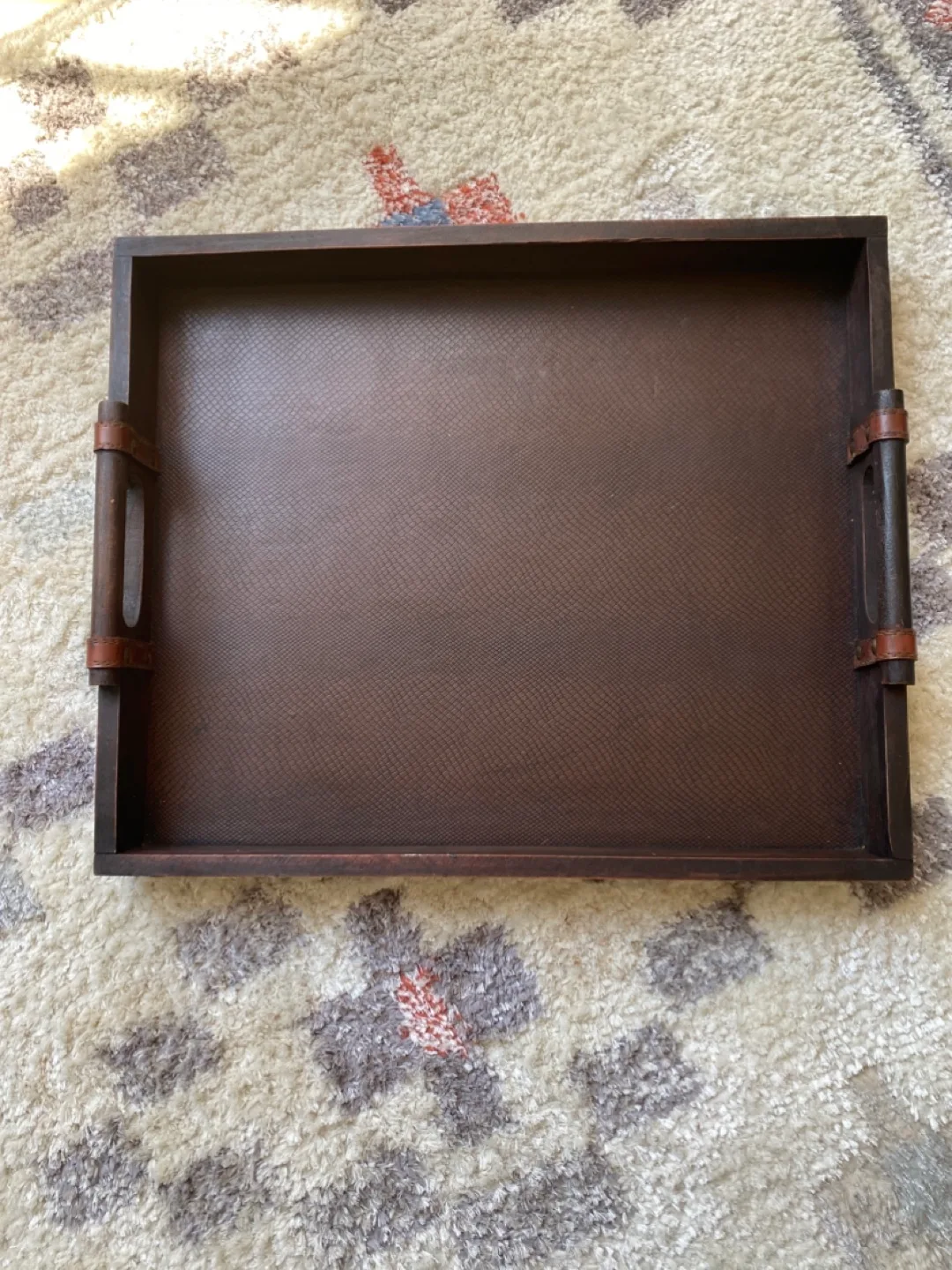 Wooden Serving Tray with Handles image indicator(2)