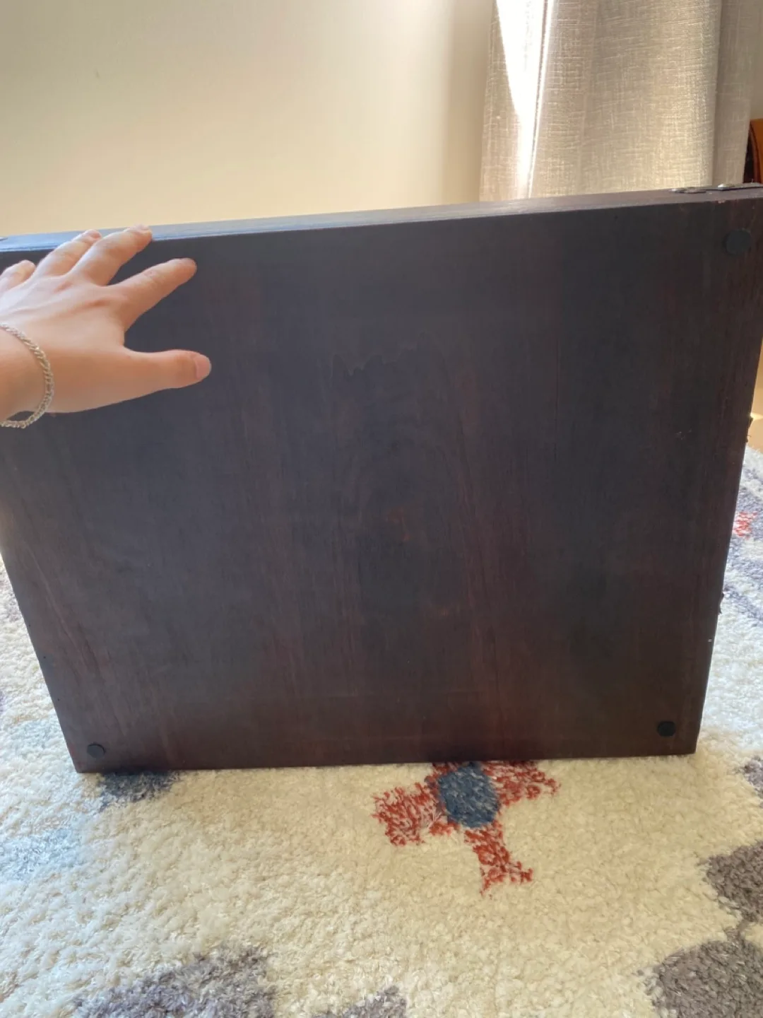 Wooden Serving Tray with Handles image indicator(5)