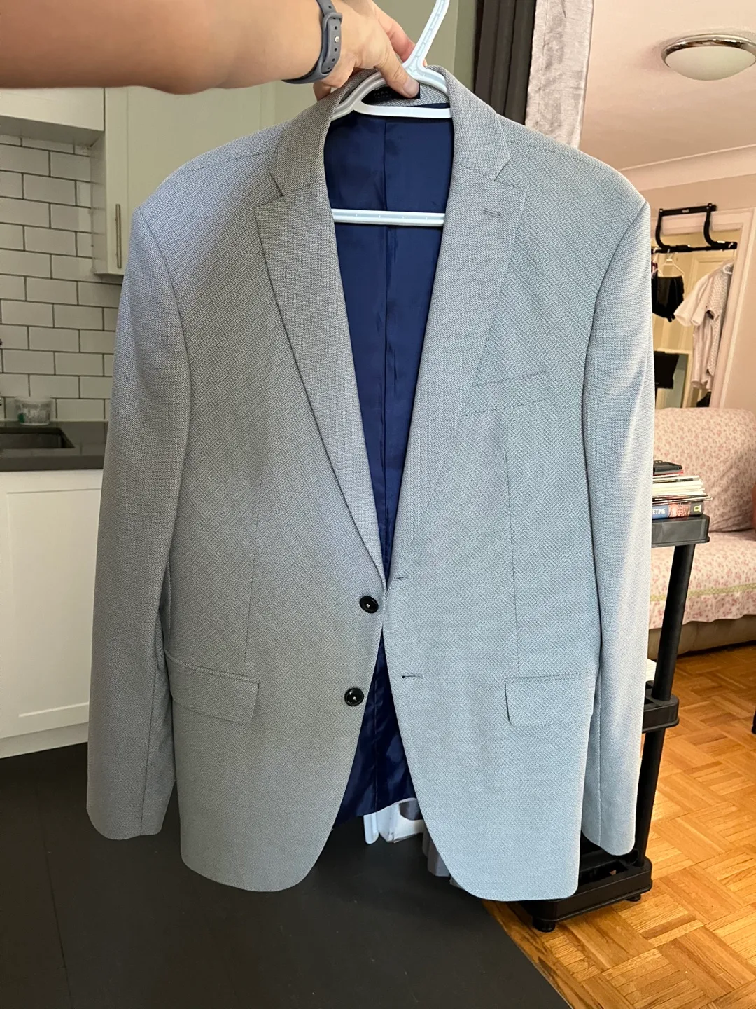 Zara Man Tailoring Grey Blazer thumbnail