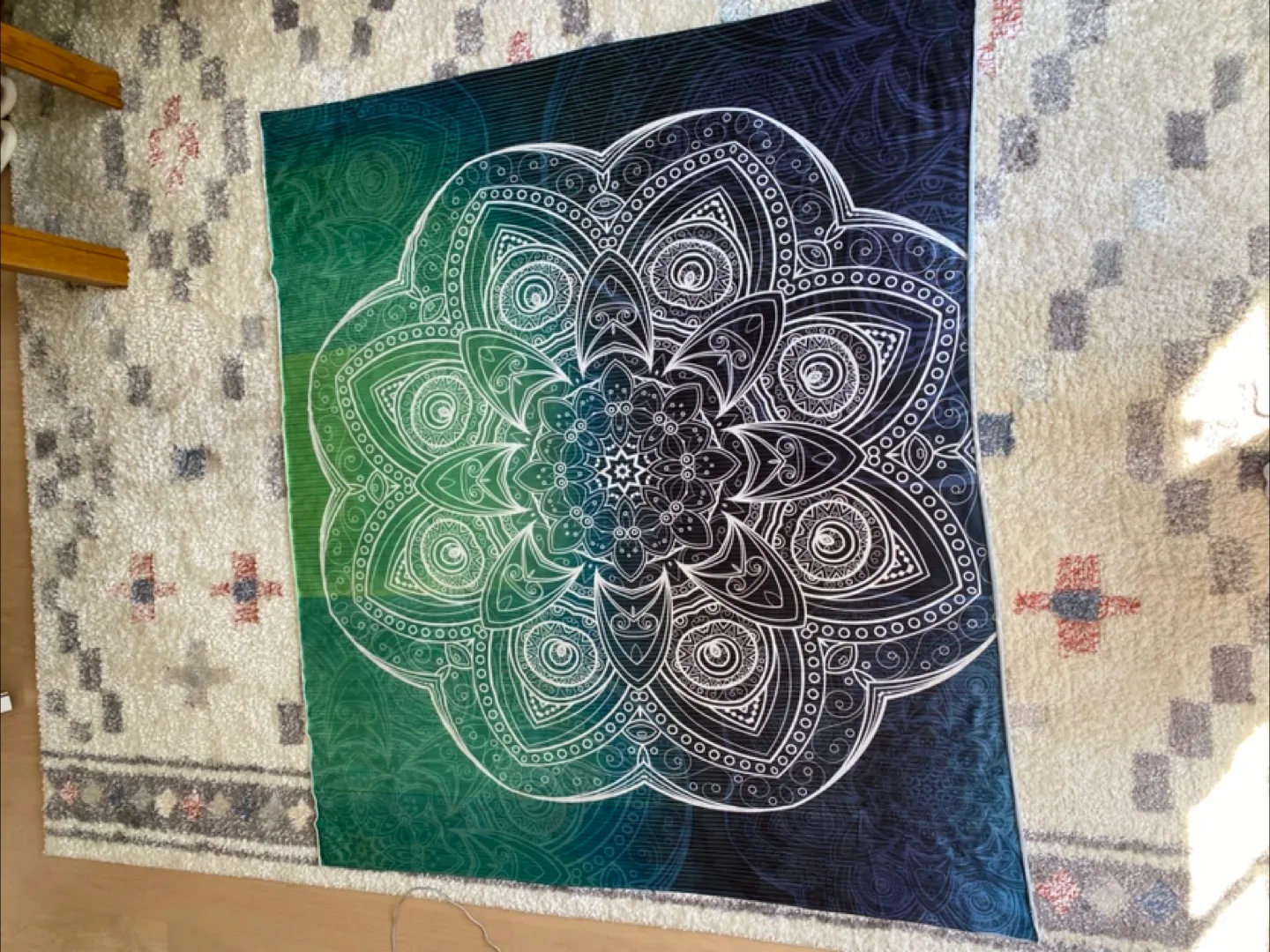 Green Mandala Tapestry thumbnail