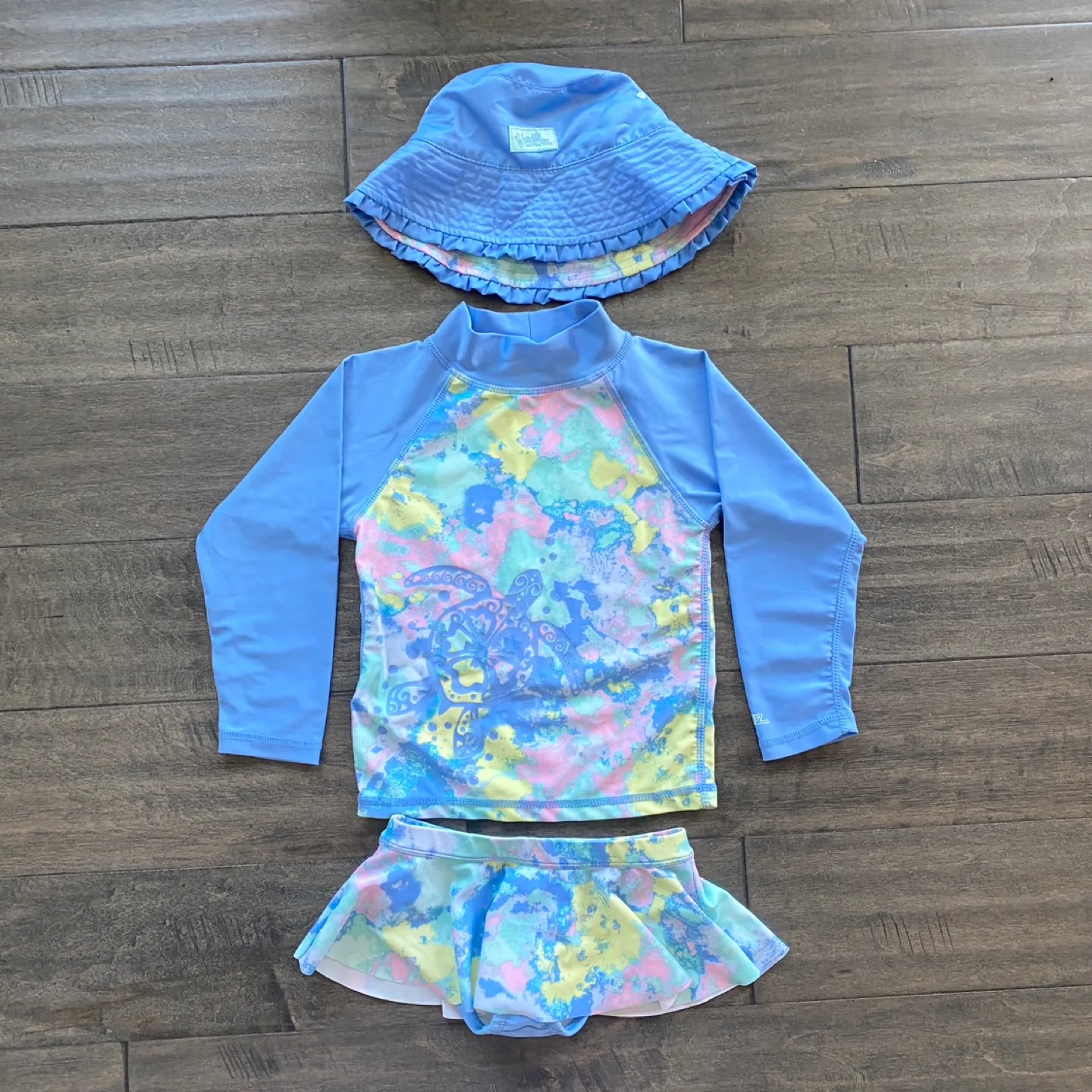 UV Skinz 50+ UPF Girls 5T Swimsuit Set Rashguard thumbnail