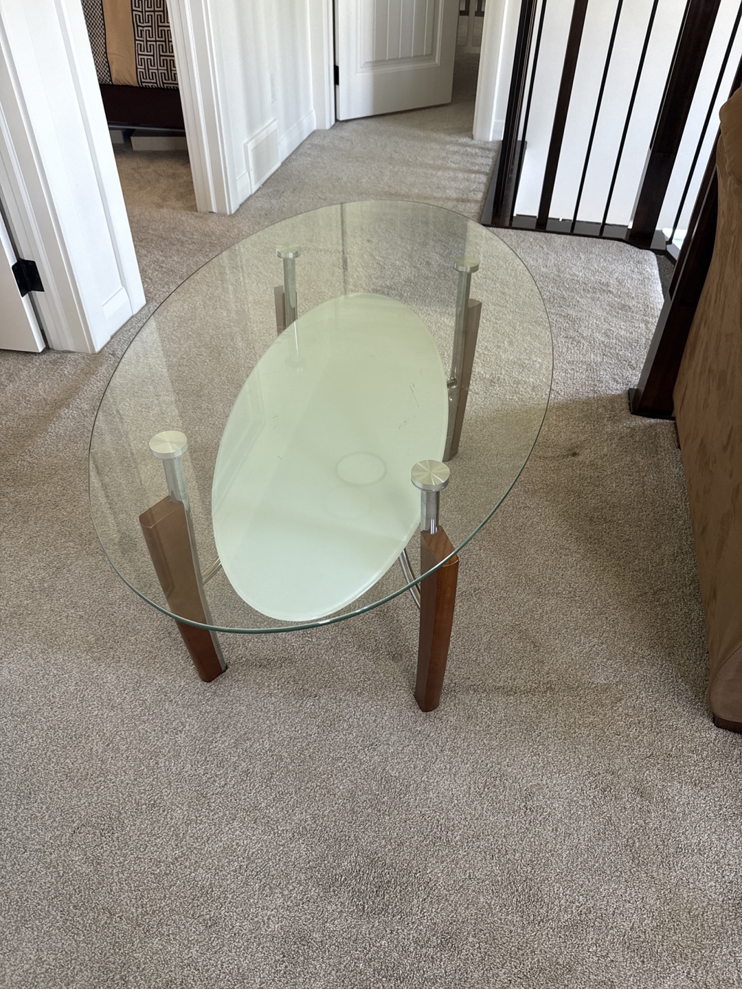 Oval Glass Coffee Table