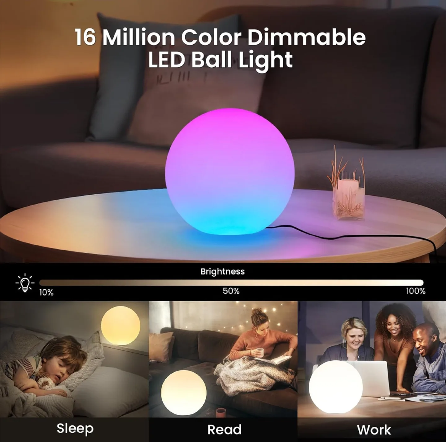 LOFTEK Rechargeable RGB LED Ball Light thumbnail