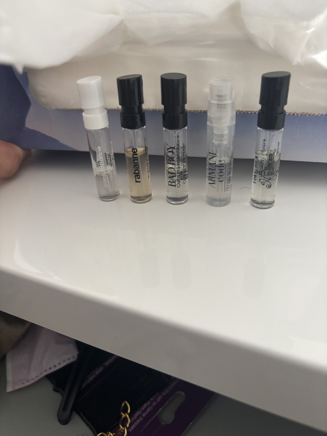 Perfume Sample Lot: Paco Rabanne, Armani, Carolina Herrera