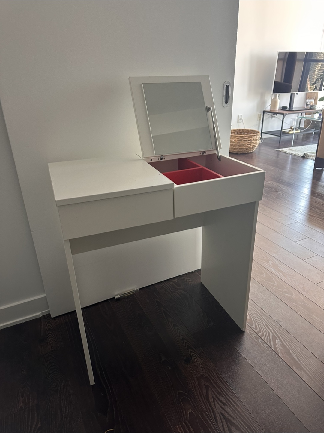 IKEA MALM White Vanity Dressing Table - photo 3