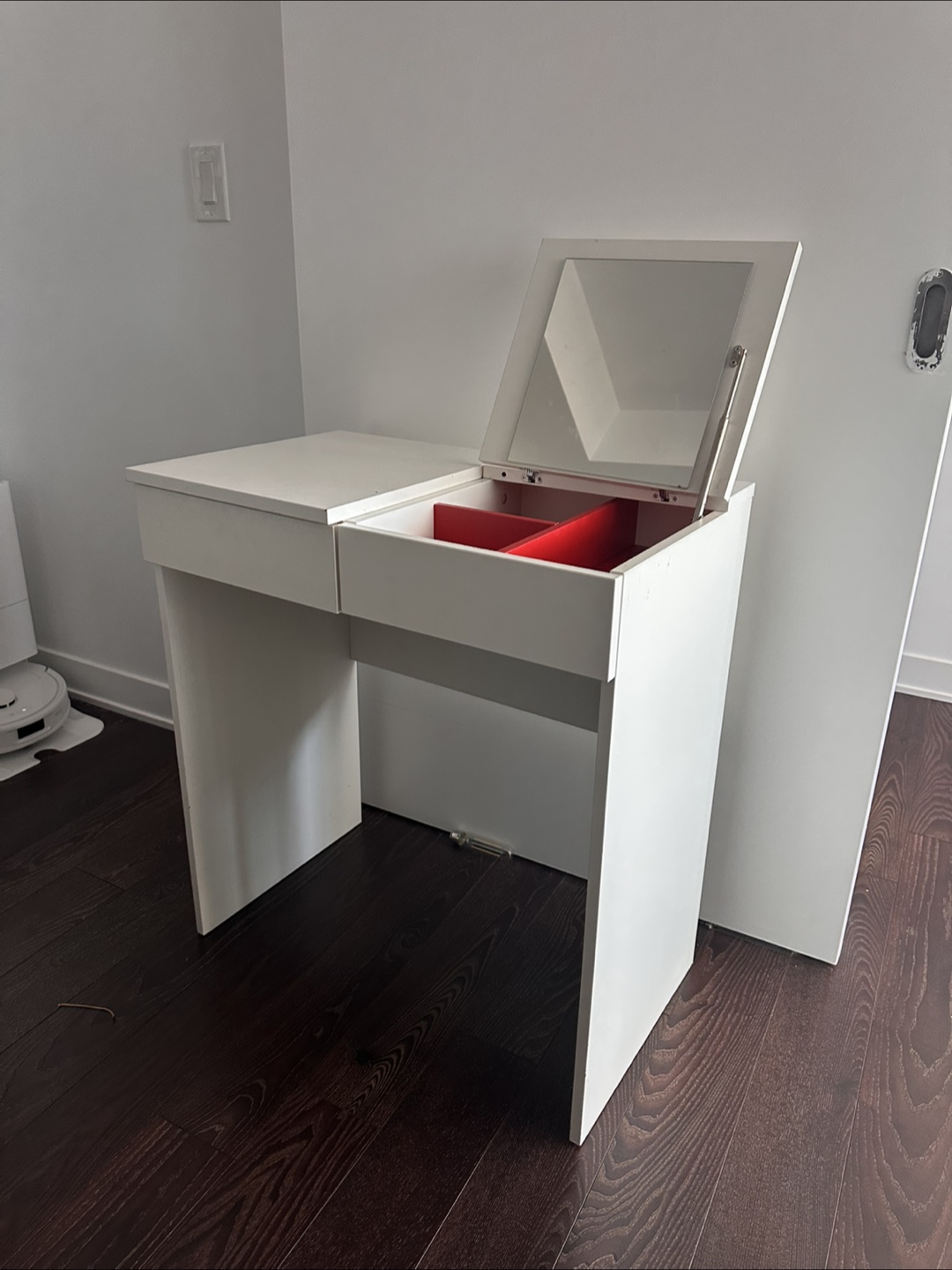 IKEA MALM White Vanity Dressing Table - photo 2