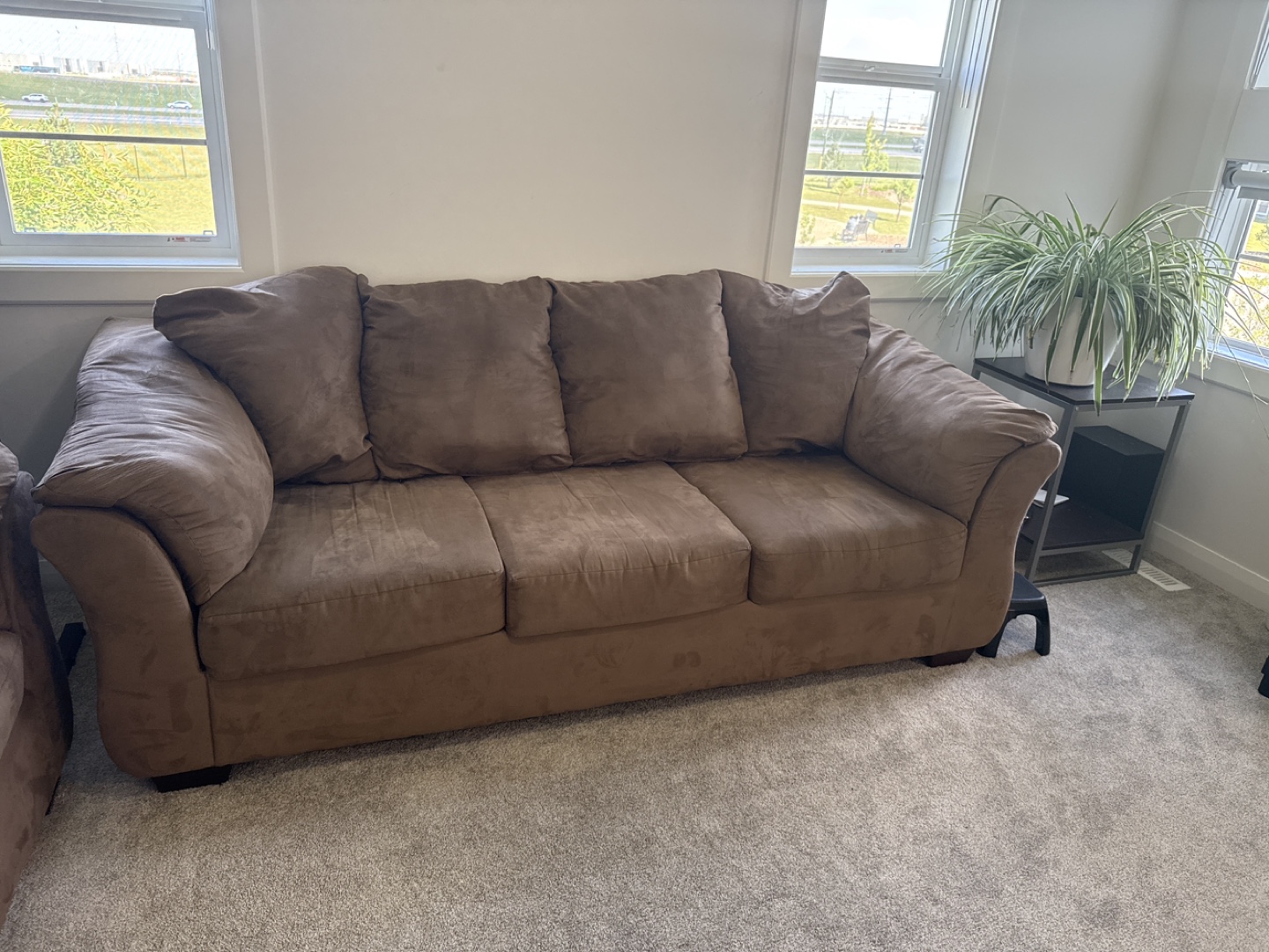 Brown Sofa and Loveseat Set