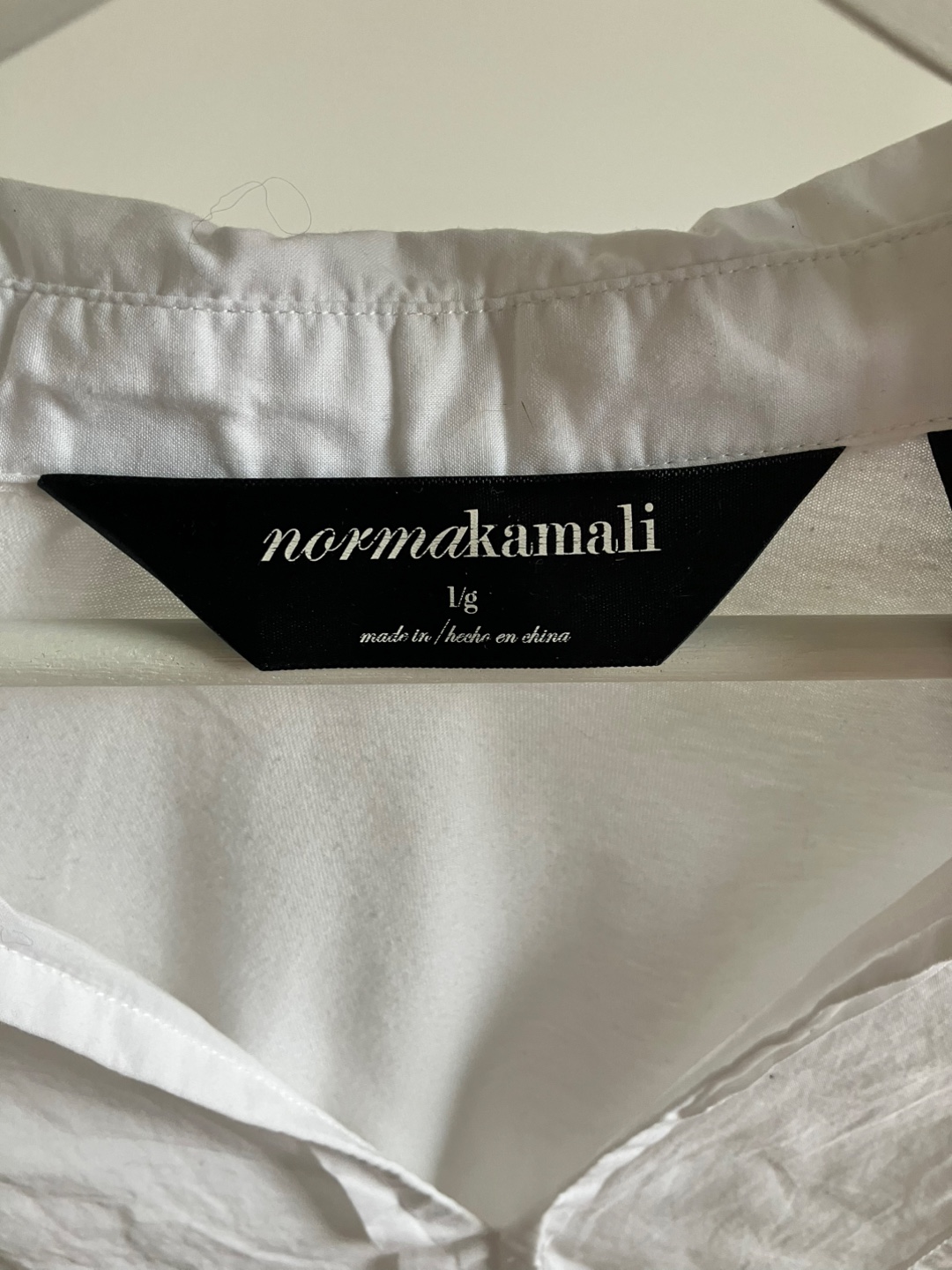 Norma Kamali White Button Down Shirt - Size L - photo 2