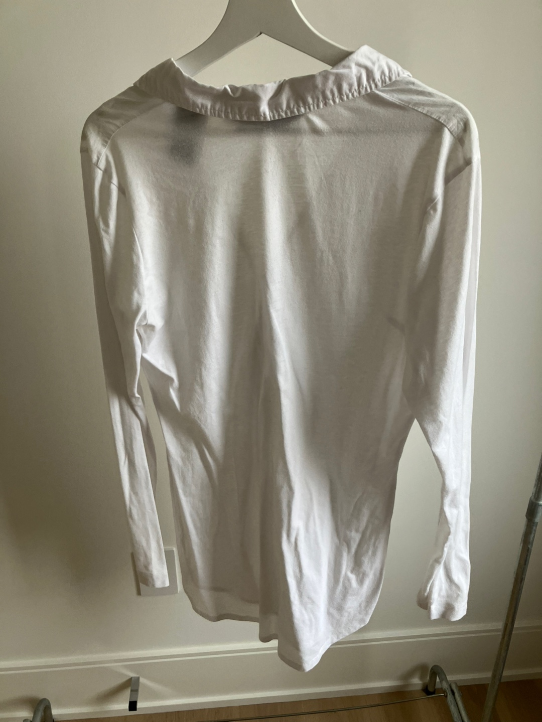 Norma Kamali White Button Down Shirt - Size L - photo 3