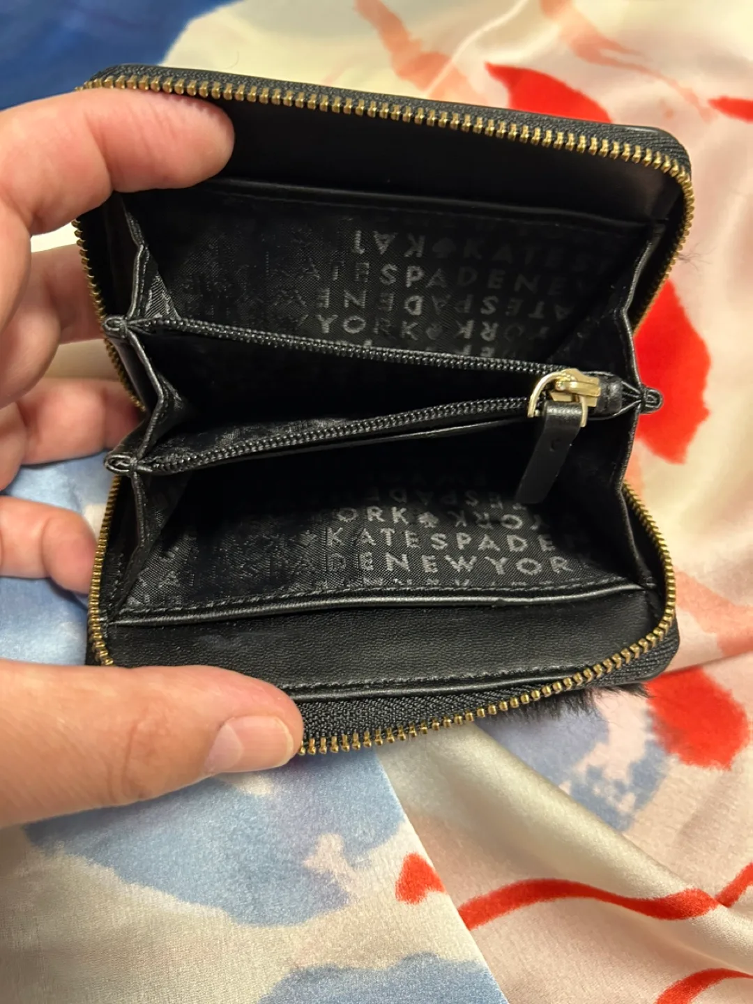 Kate Spade Black Faux Fur Cat Coin Purse image indicator(6)