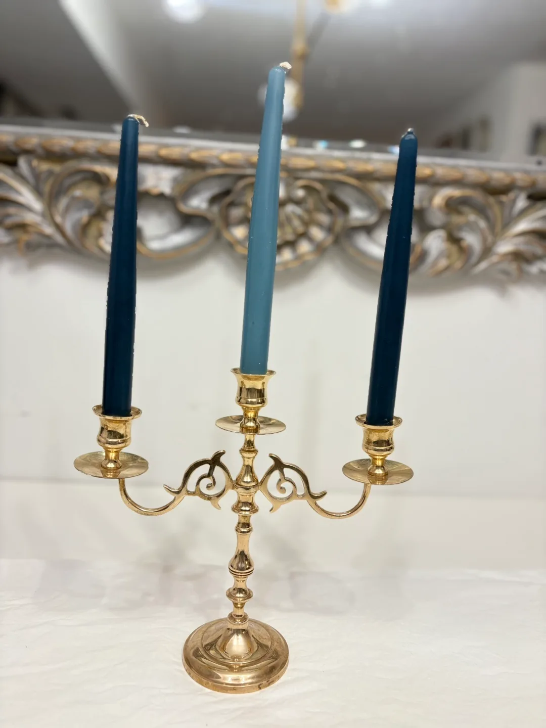 Brass Candelabra with Candles image indicator(2)