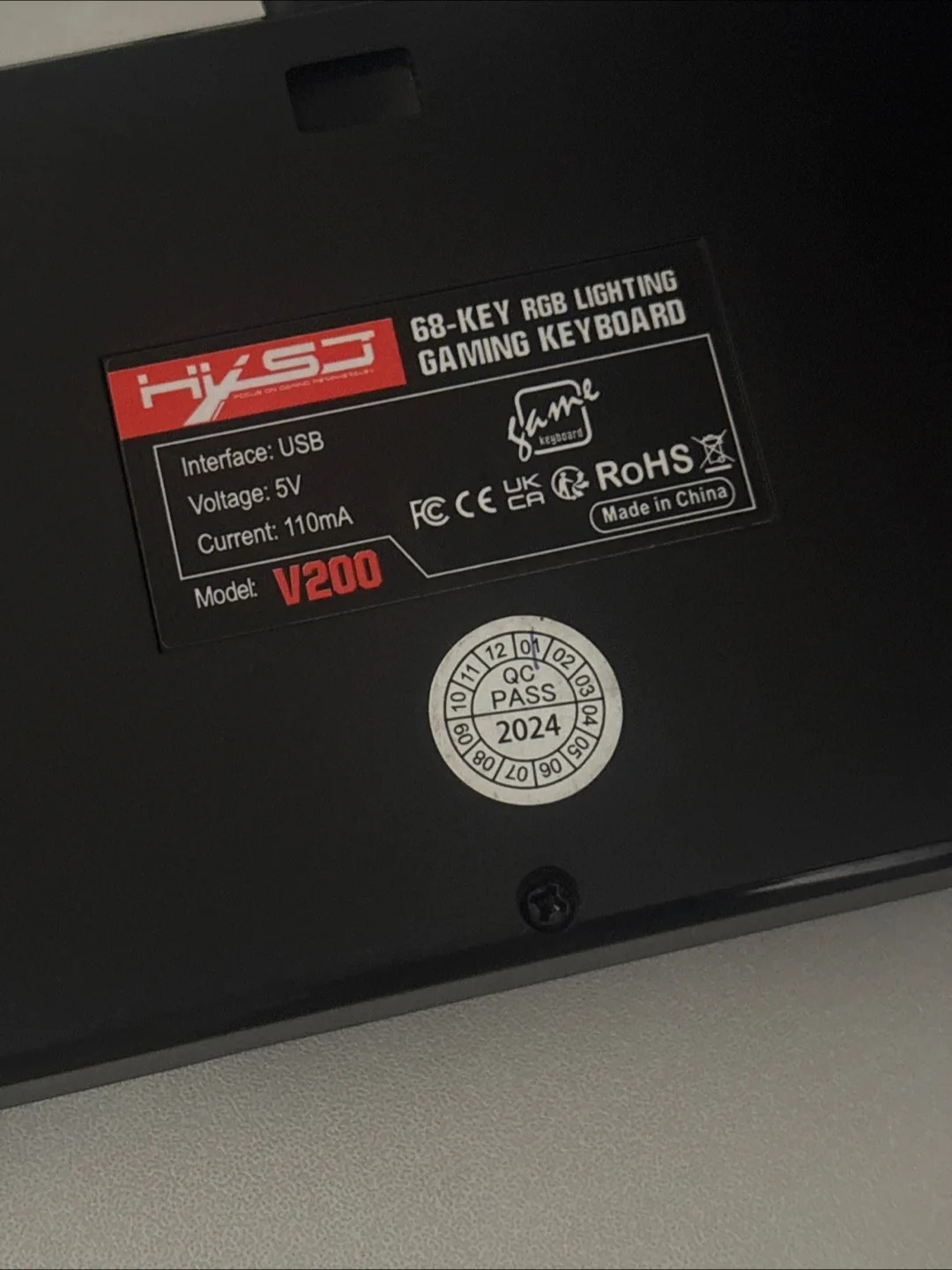 HYSJ Mechanical Gaming Keyboard – B/W image indicator(6)