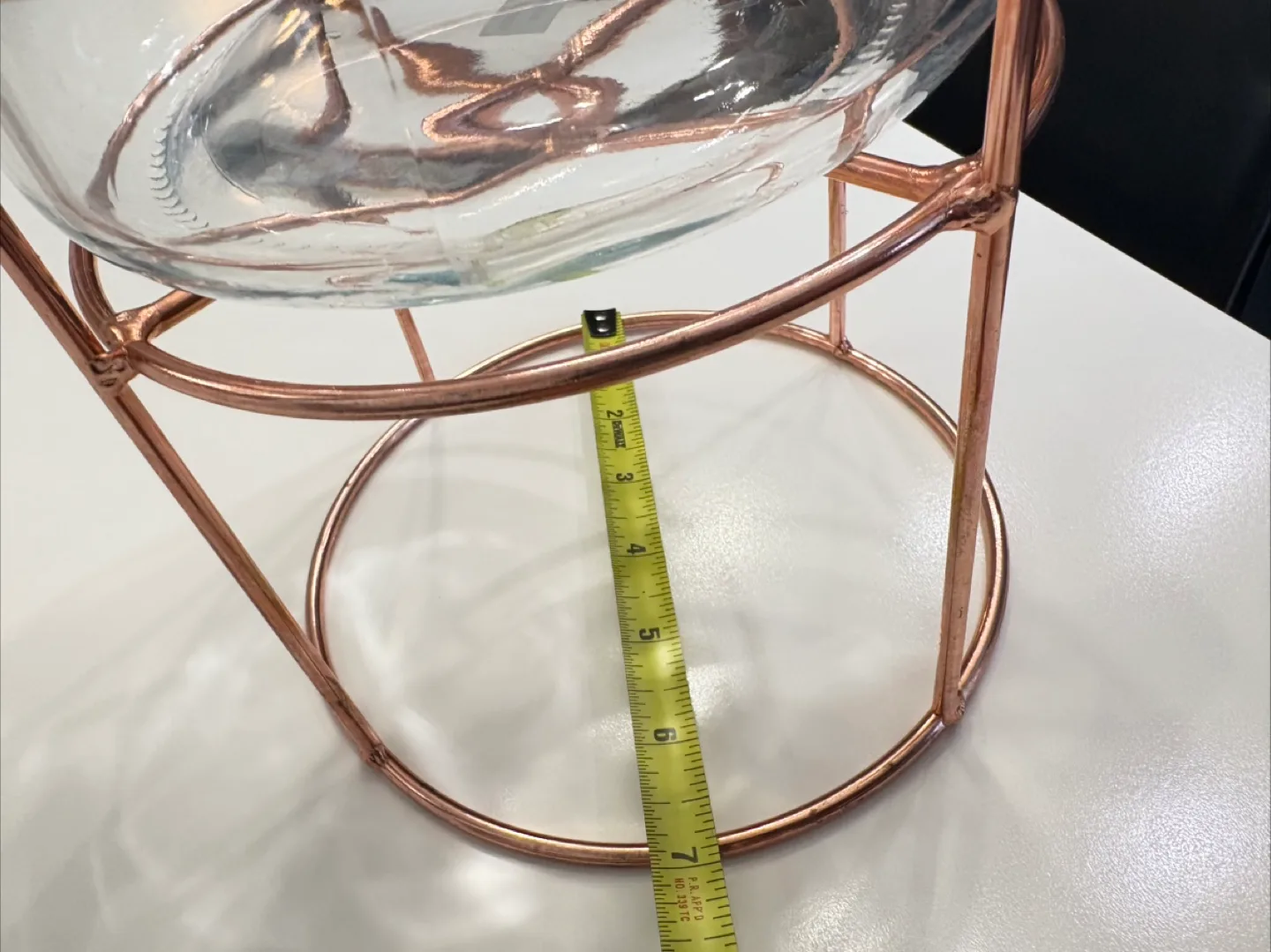 Glass Beverage Dispenser with Copper Stand image indicator(6)