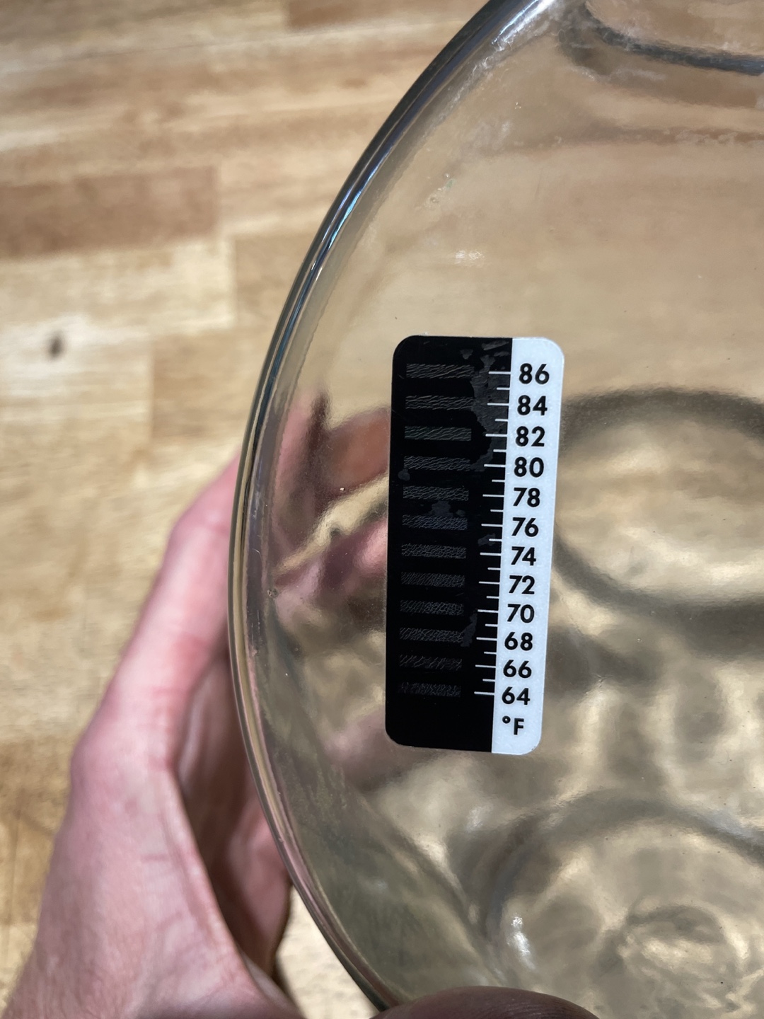3.25ltr Fish bowl with temperature gauge sticker. - photo 2