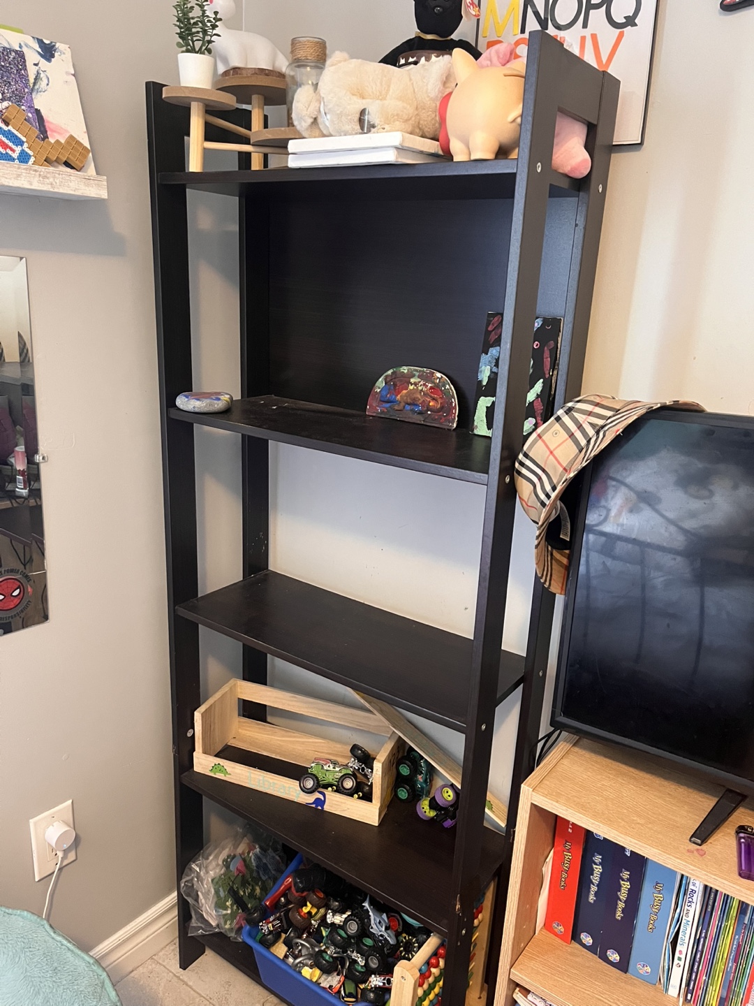 Dark Brown Ladder Shelf