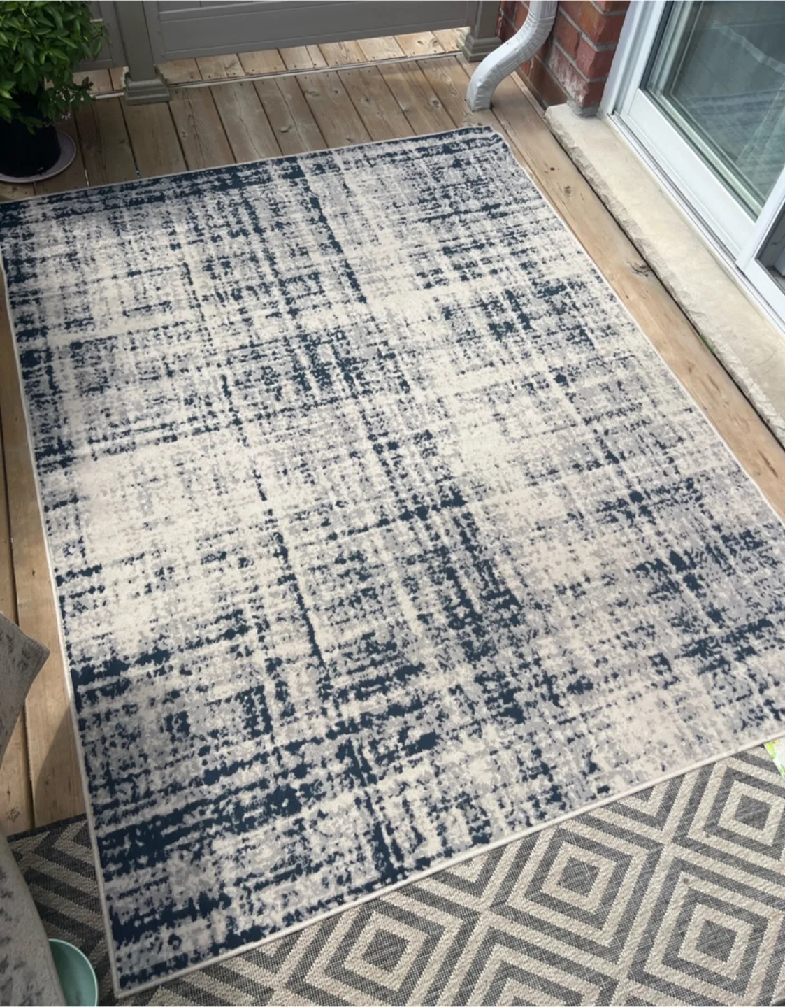 Area Rug - Blue and White Pattern thumbnail