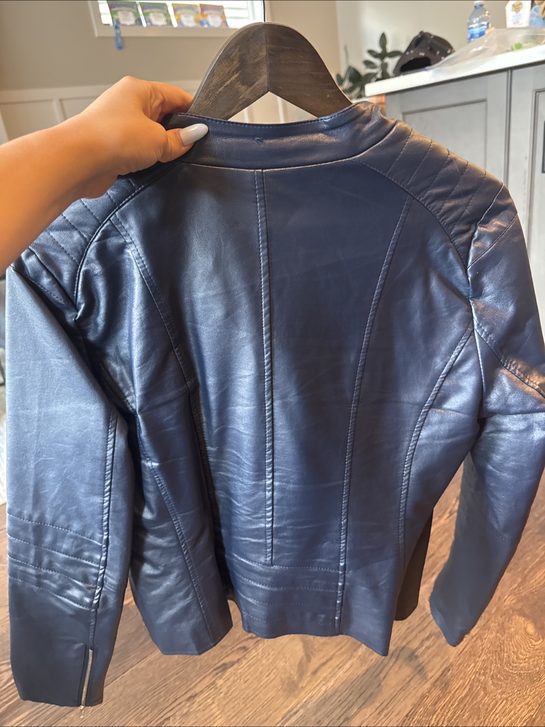 ACEVOG Blue Pleather Jacket - photo 2