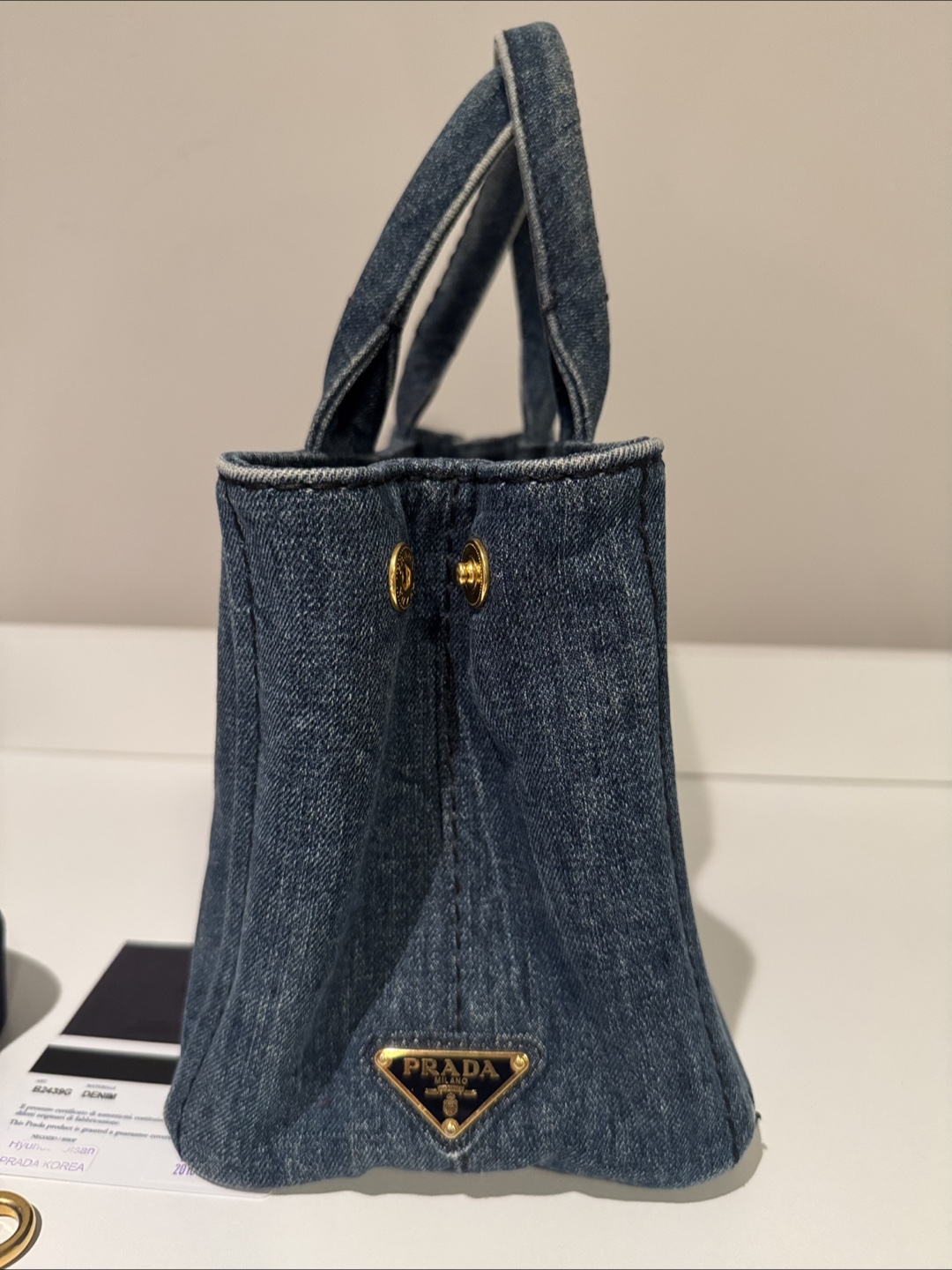 Prada Denim Canapa Tote Bag - photo 3