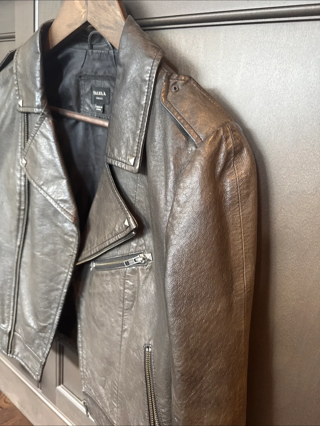 Talula Leather Biker Jacket - Size Small image indicator(2)