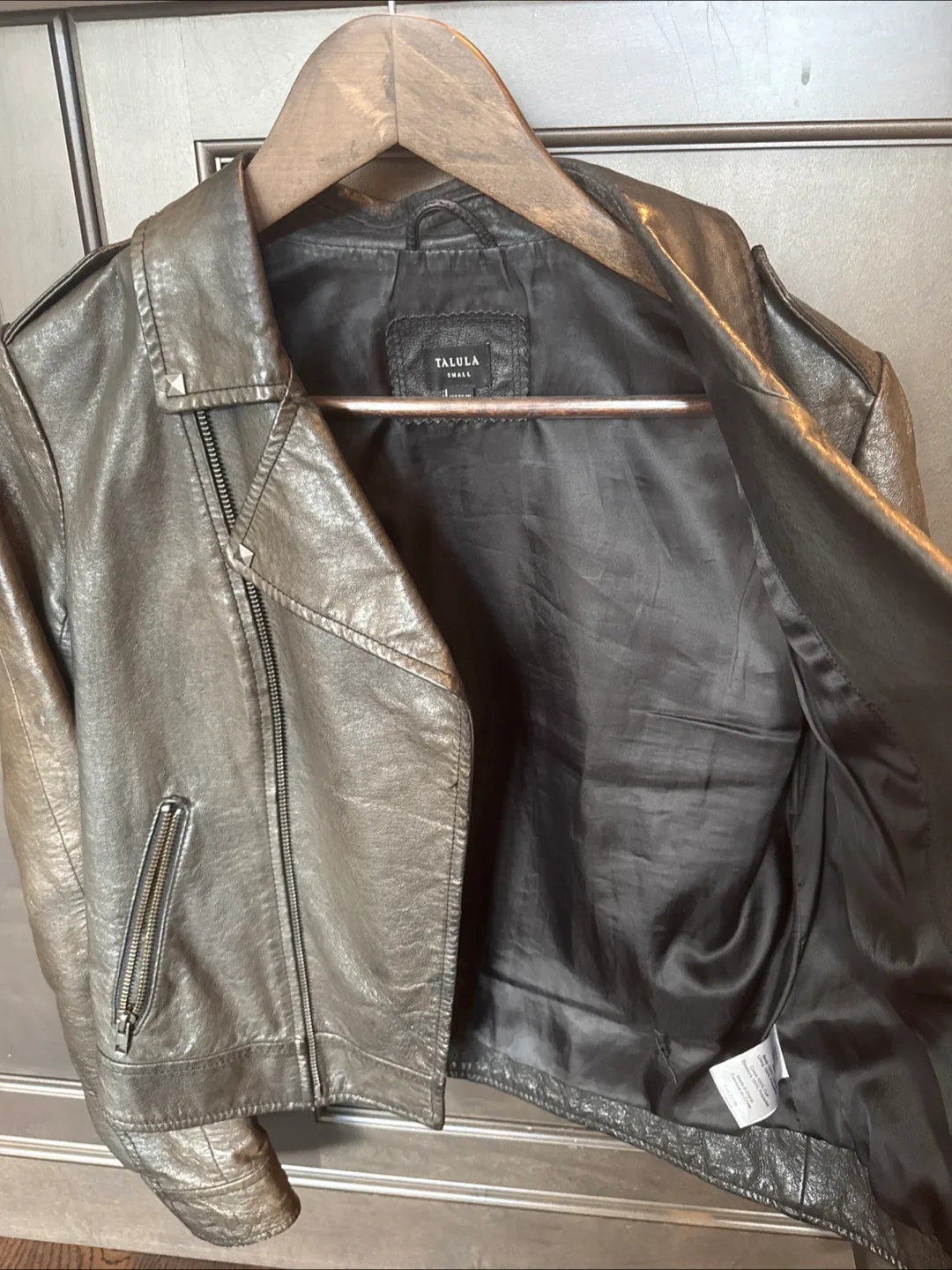 Talula Leather Biker Jacket - Size Small image indicator(6)